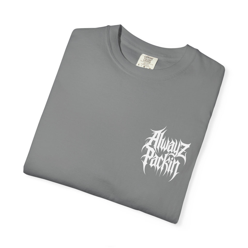 Alwayz Packin Metal Print Front/ Skull and Bones in back