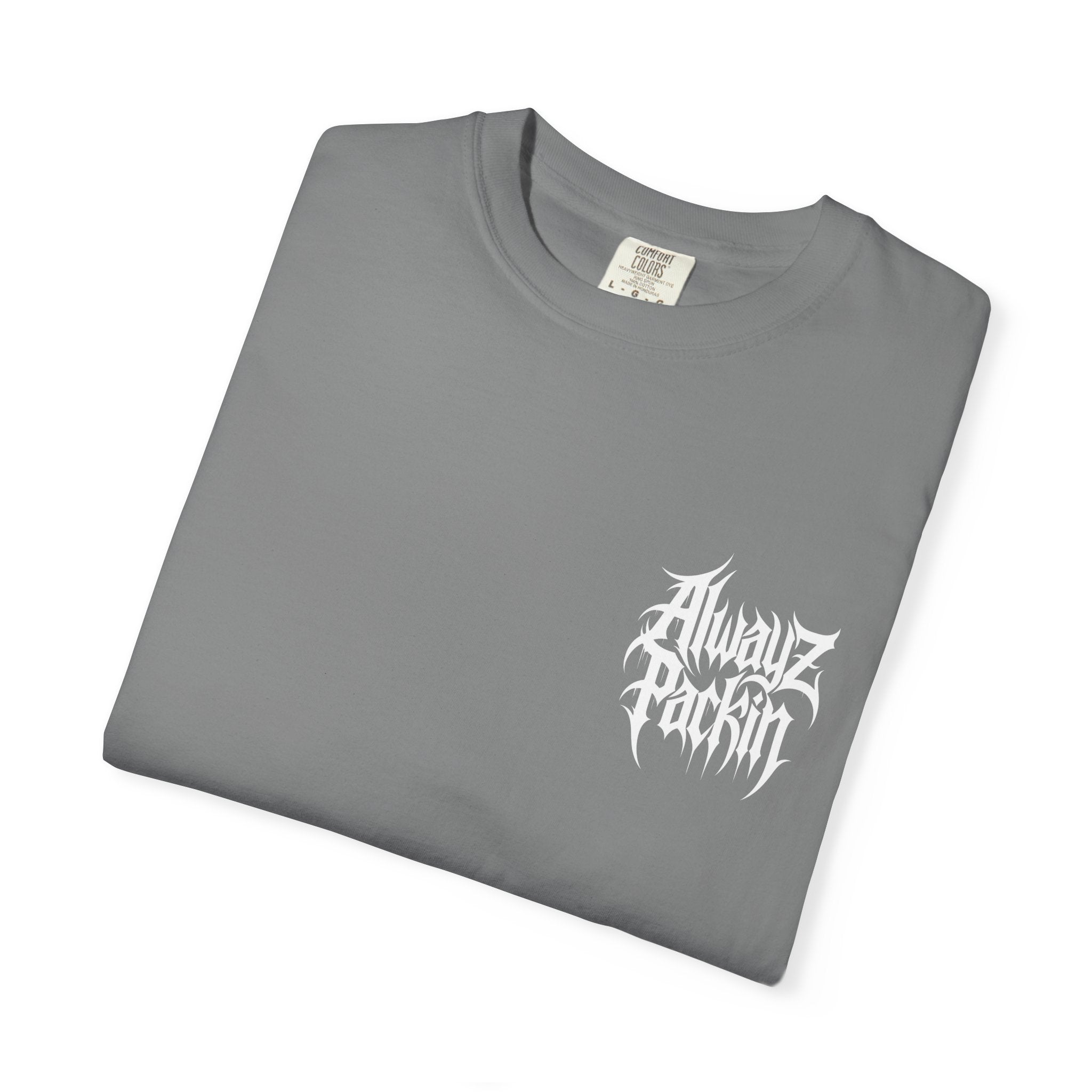 Alwayz Packin Metal Print Front/ Skull and Bones in back