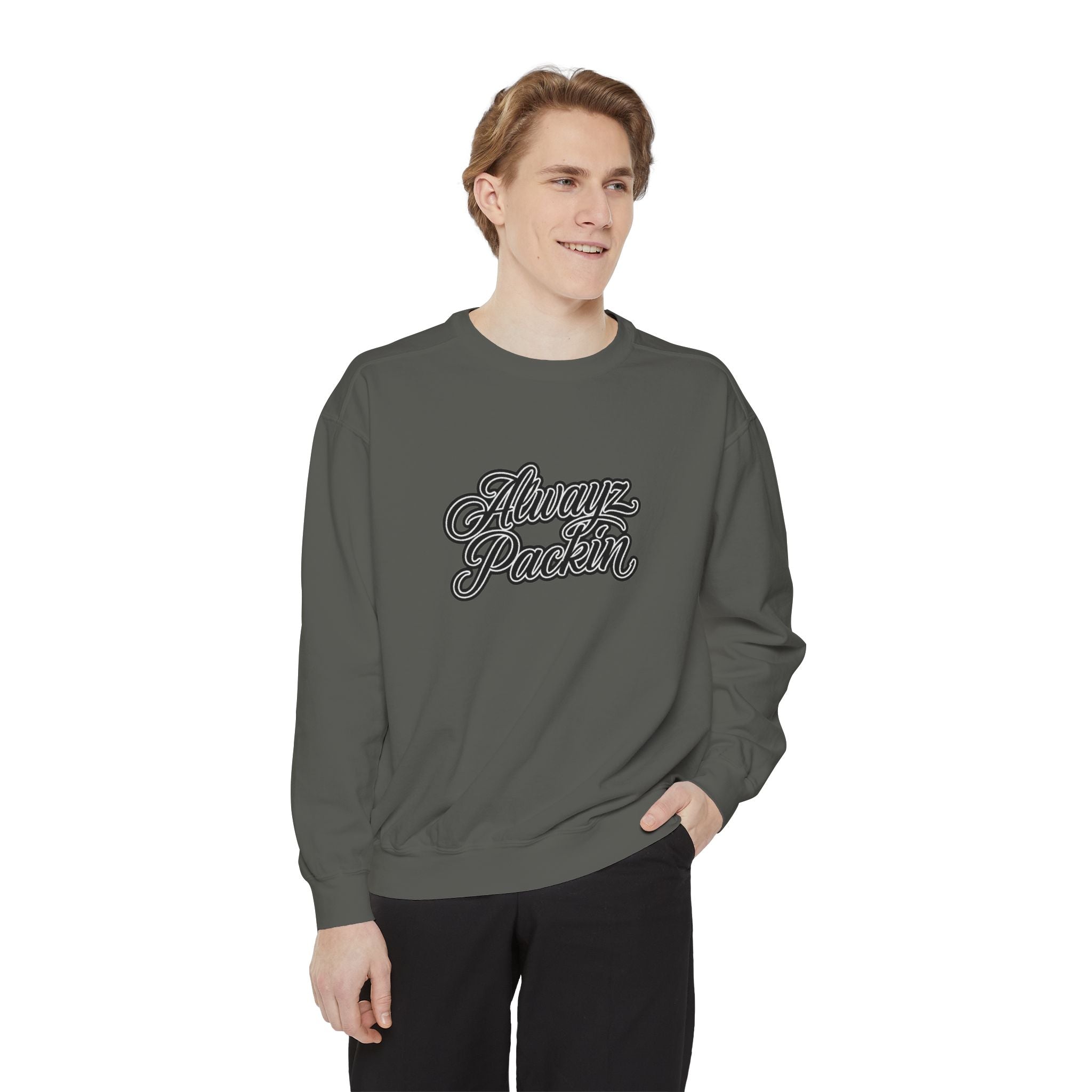 Alwayz Packin Front/ Skull and Guns Back Sweatshirt