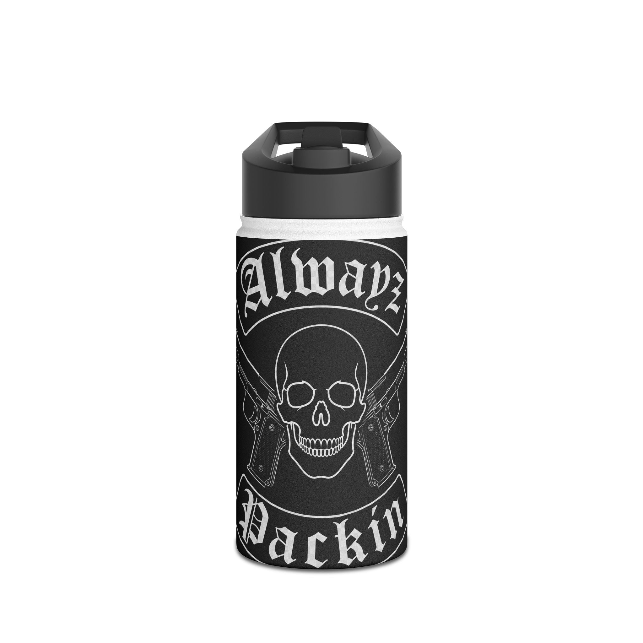 Alwayz Packin Rocker Stainless Steel Water Bottle, Standard Lid