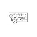 Real Montana Map Sticker Various sizes