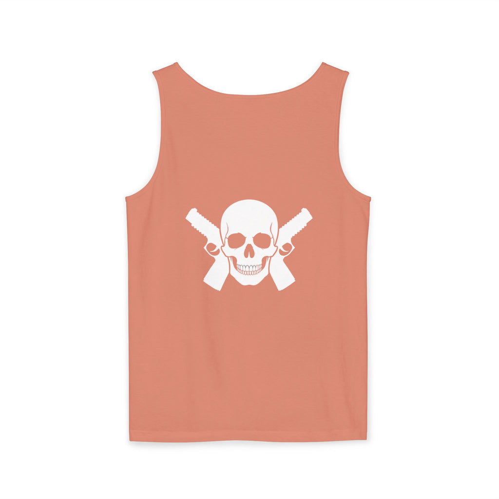 Alwayz Packin Heavy Metal Front Skull Guns back Tank