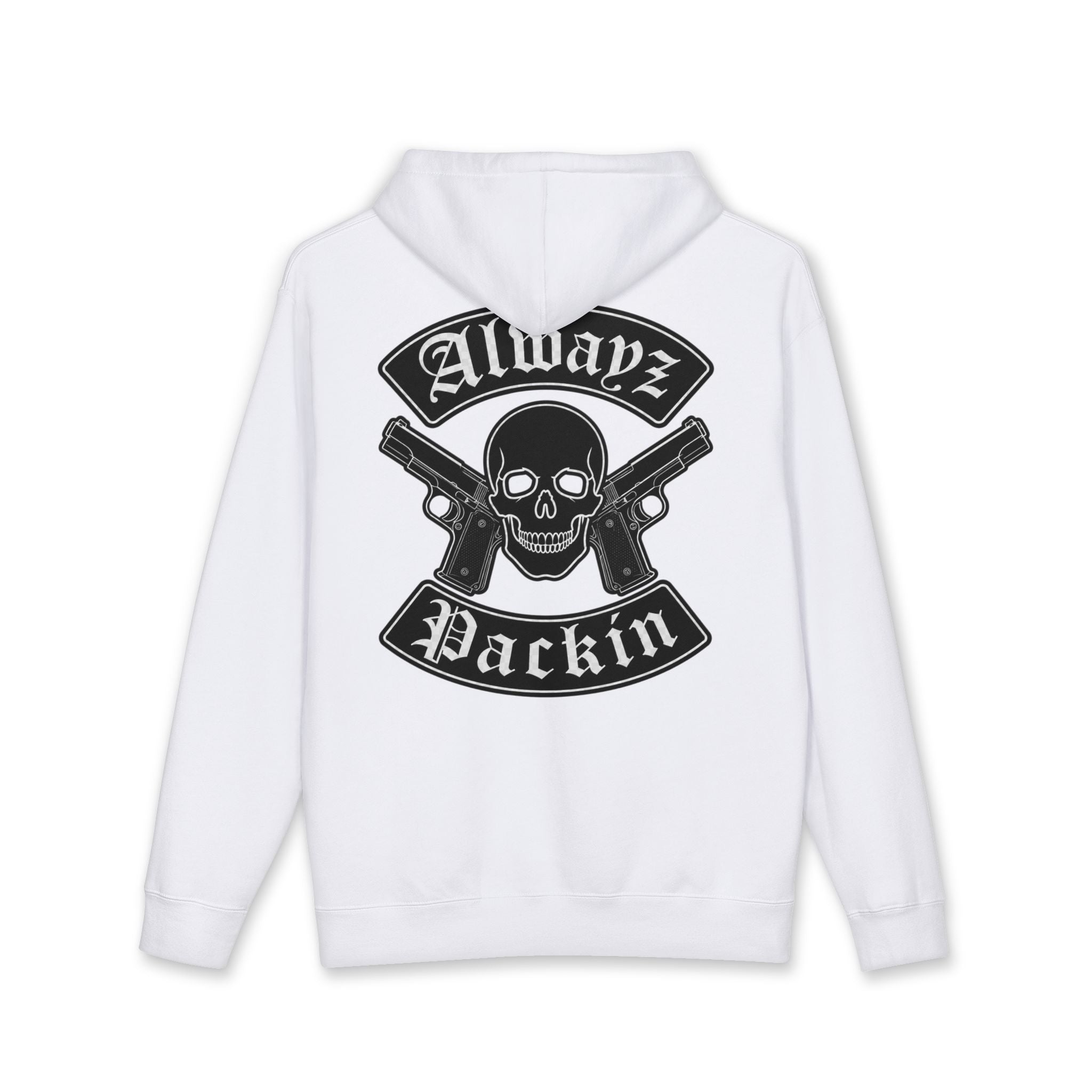 Alwayz Packin Front/ Skull and Guns Back with Rocker