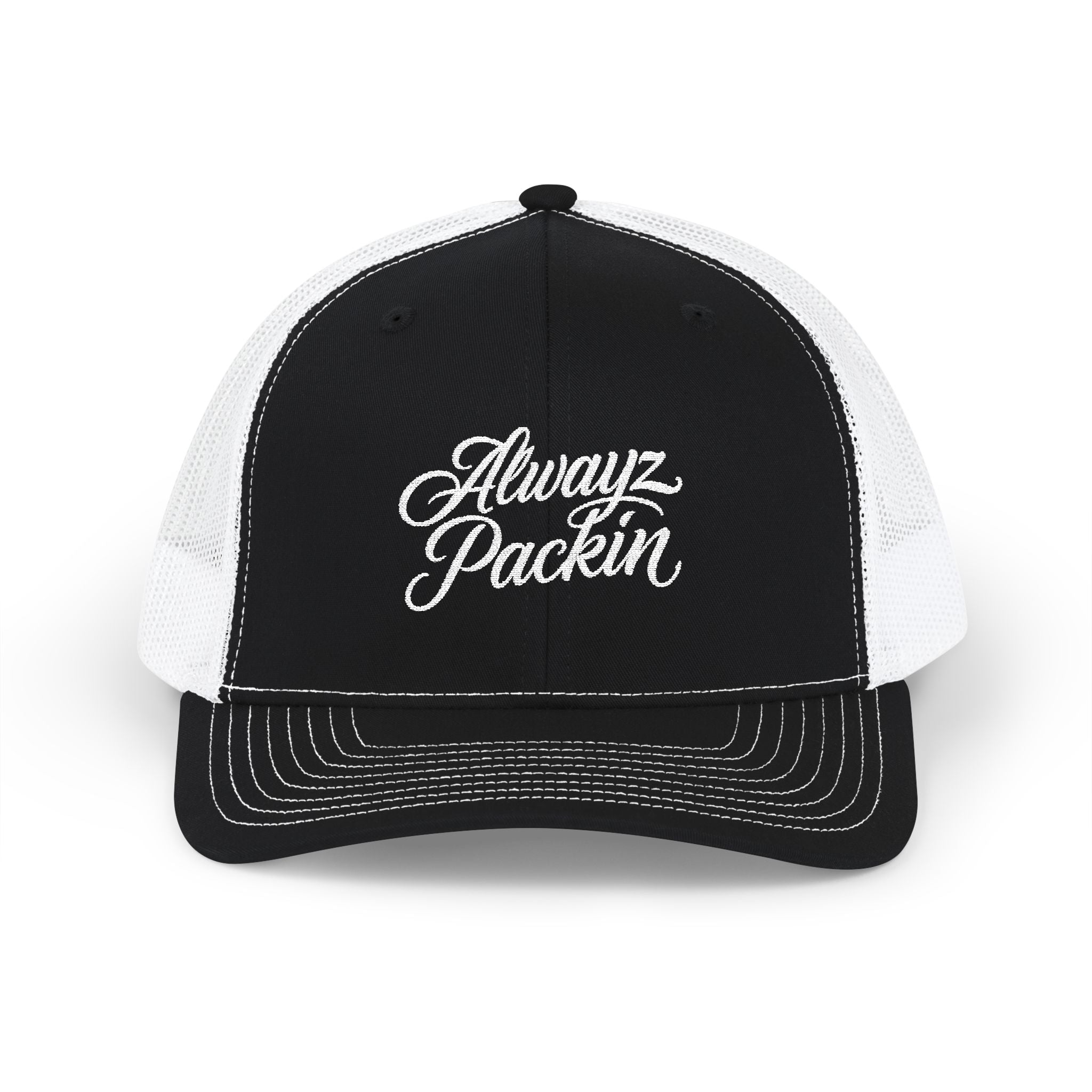 Embroidered Alwayz Packin Snapback Trucker Cap