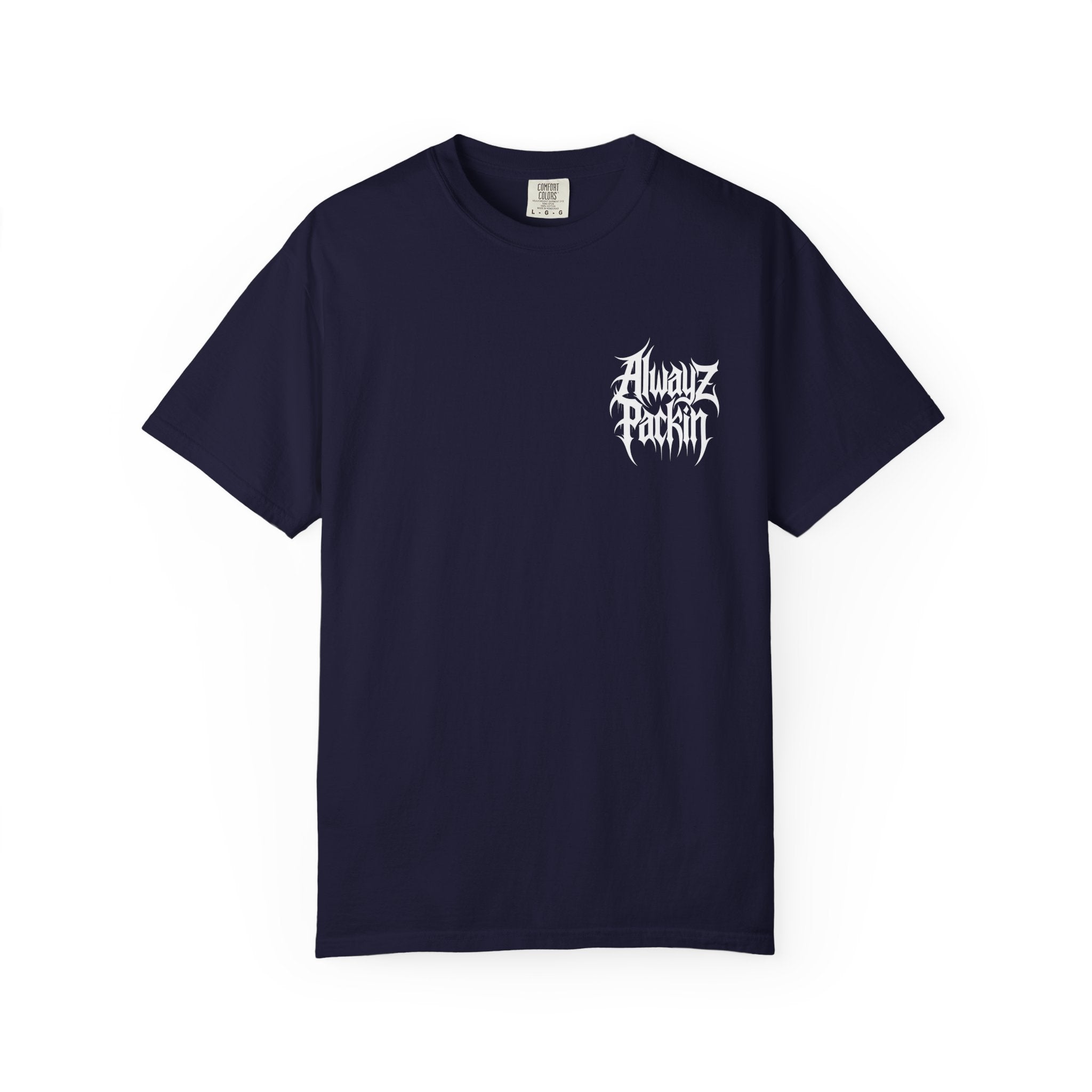 Alwayz Packin Metal Print Front/ Skull and Bones in back