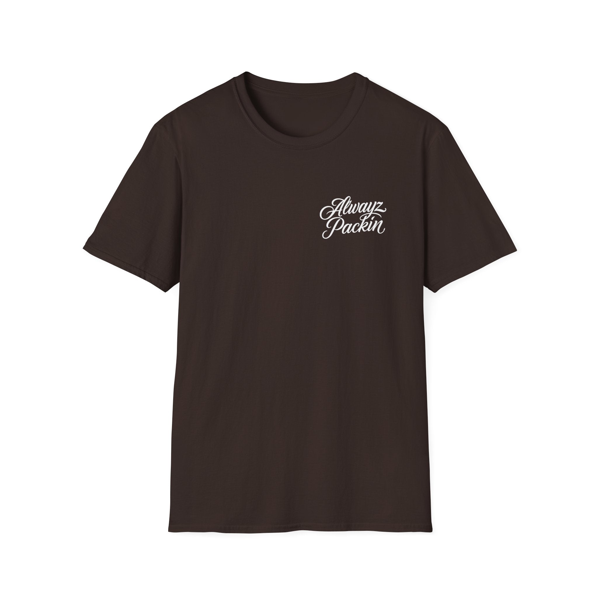 Always Packin T-Shirt — Travel Vibe Chest Script Tee for Travelers & Weekend Getaways