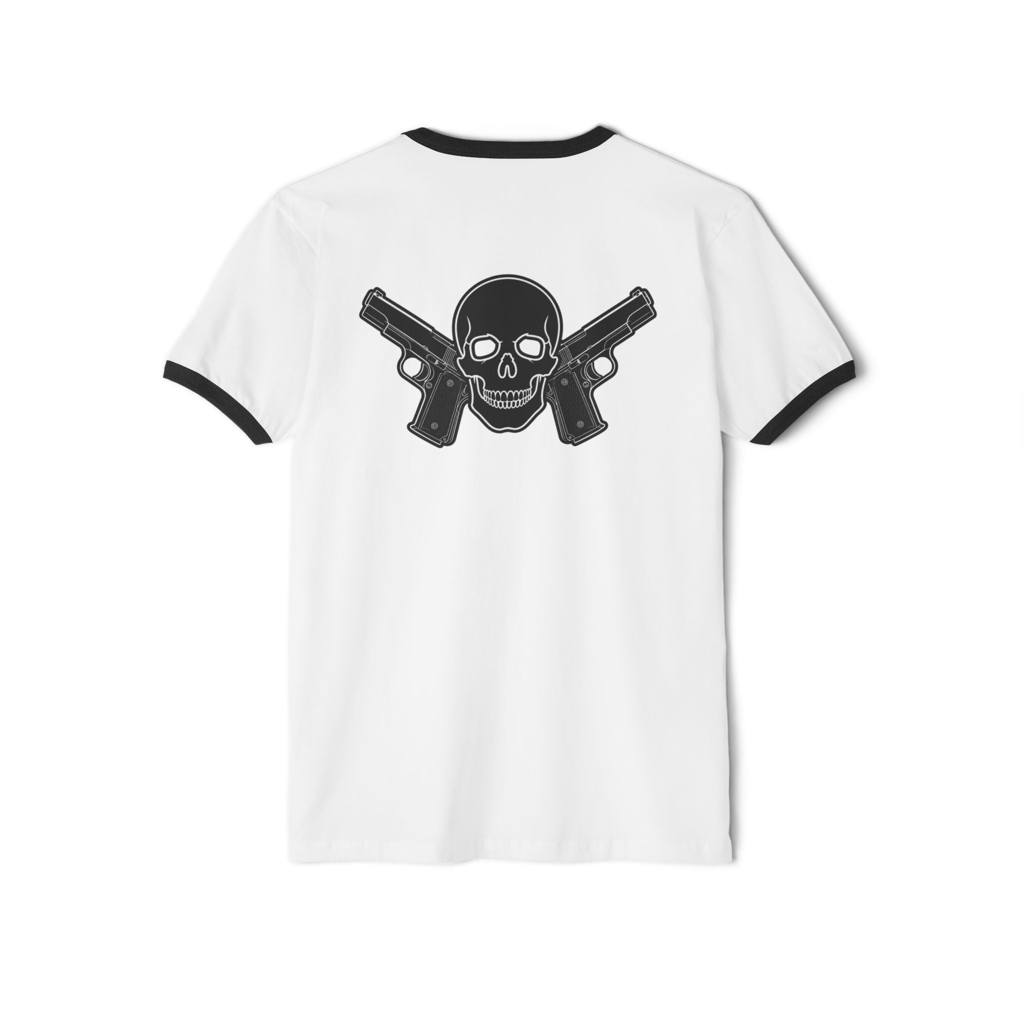 Alwayz Packin on Front Skull and Cross Bones on Back Retro Casual Tee