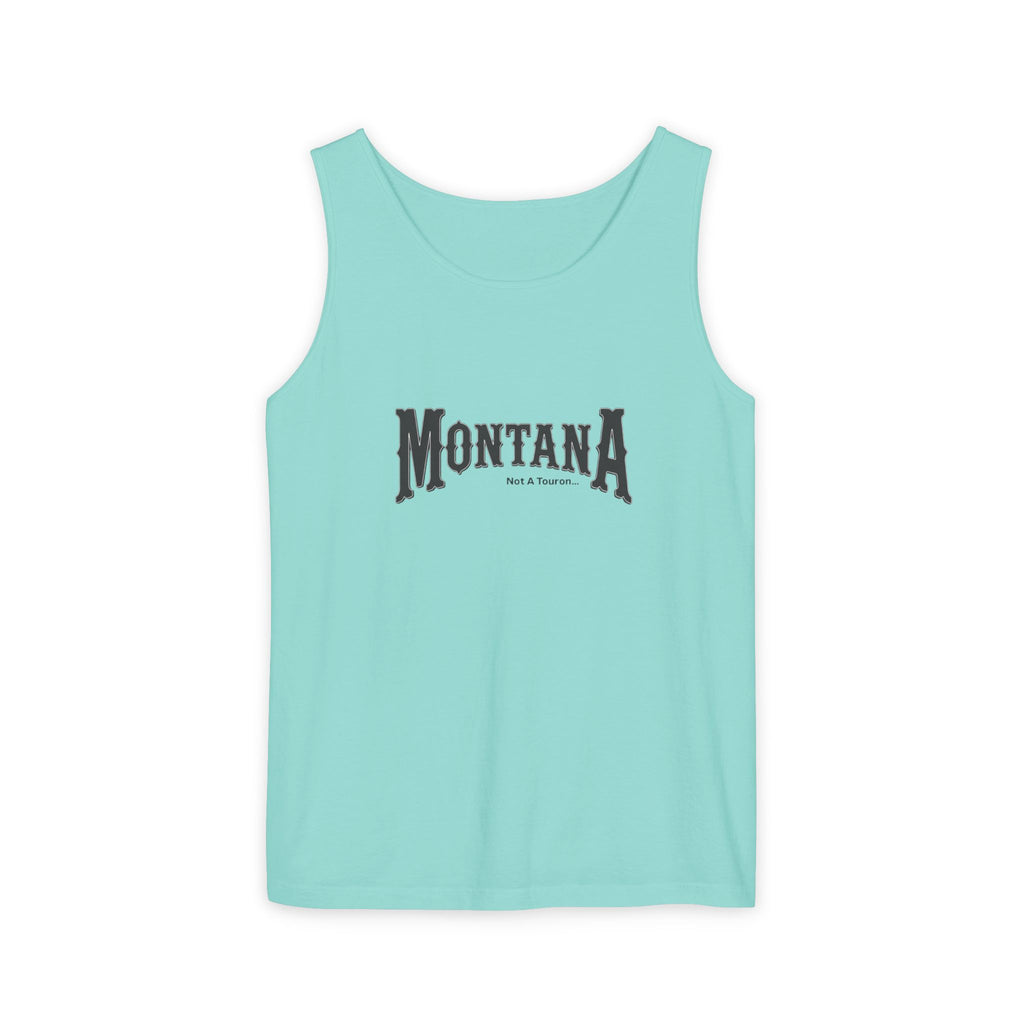 Montana (Not A Touron) Front/ Towns and Nicknames Map Back Tank Top