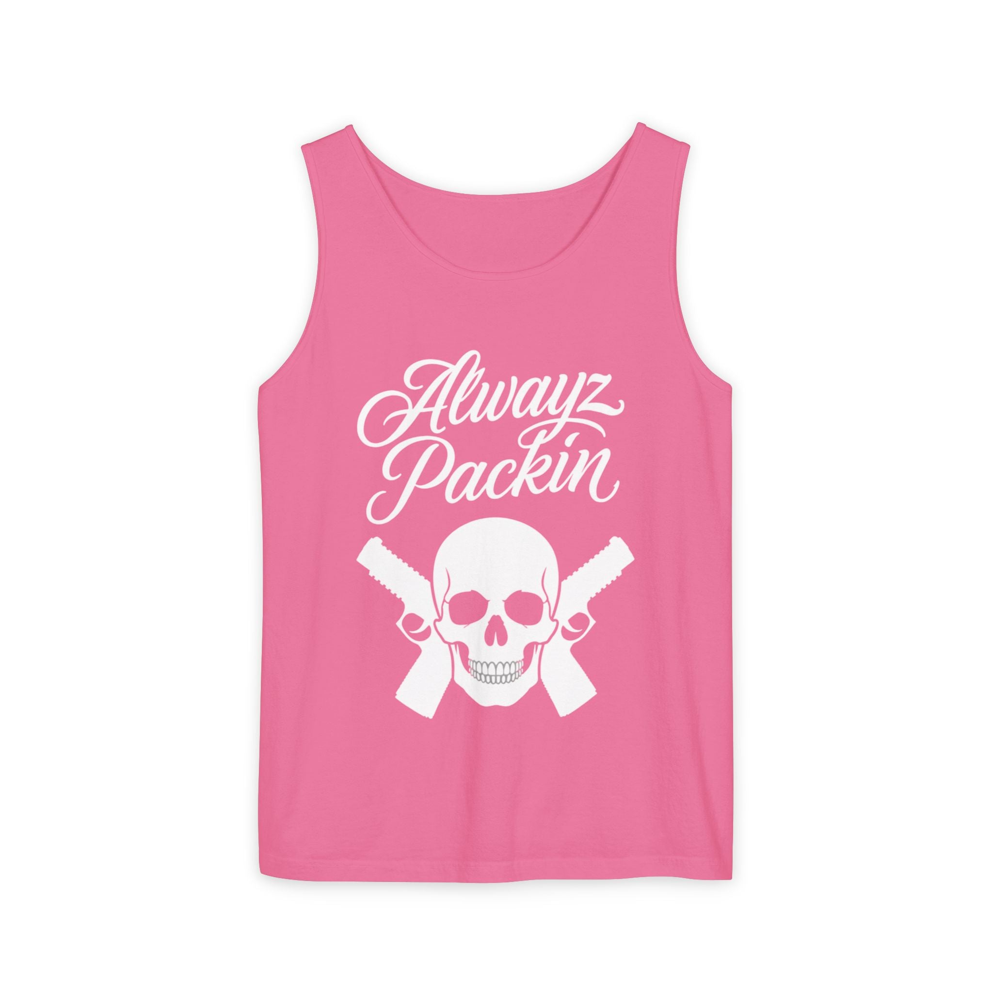 Alwayz Packin White Print Tank