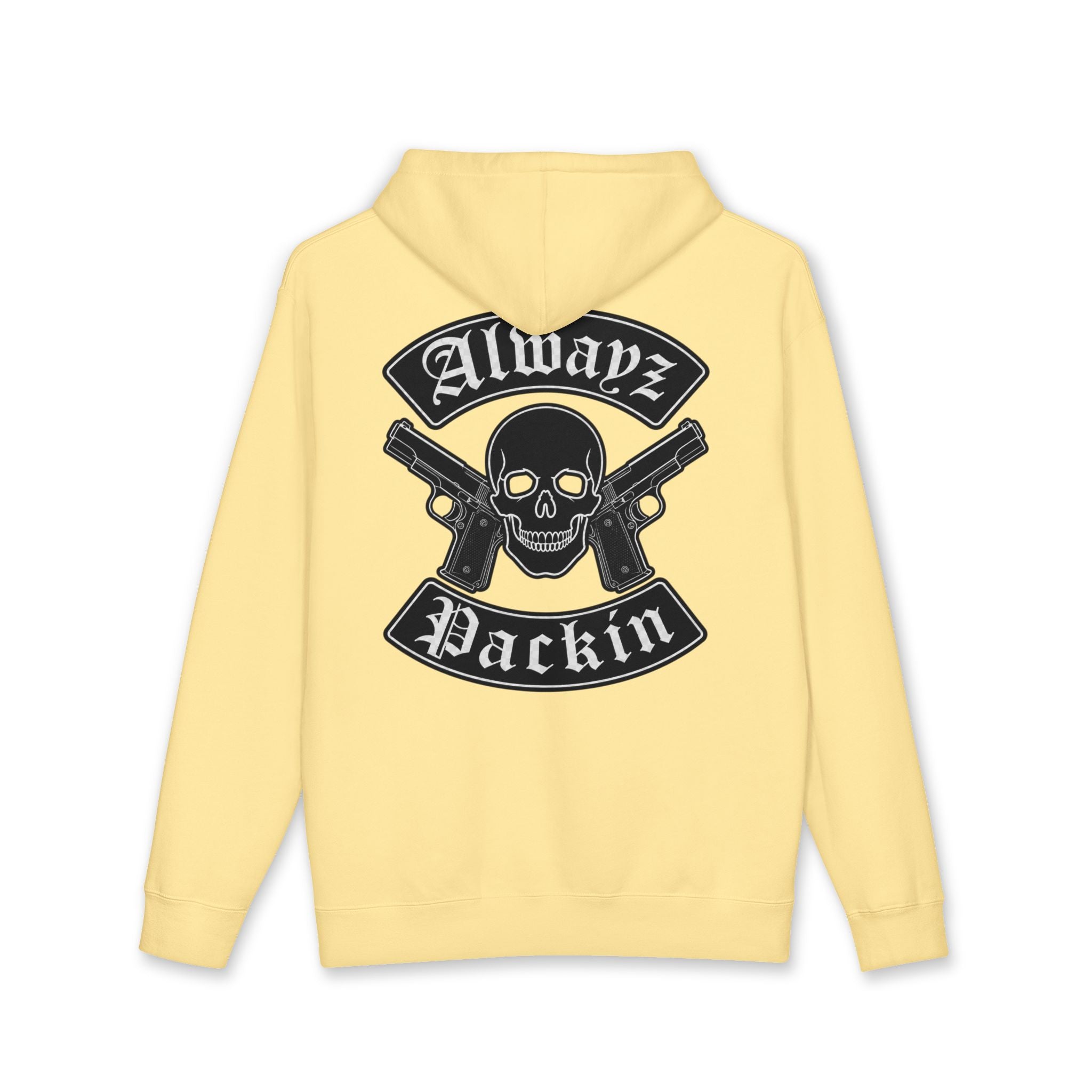Alwayz Packin Front/ Skull and Guns Back with Rocker