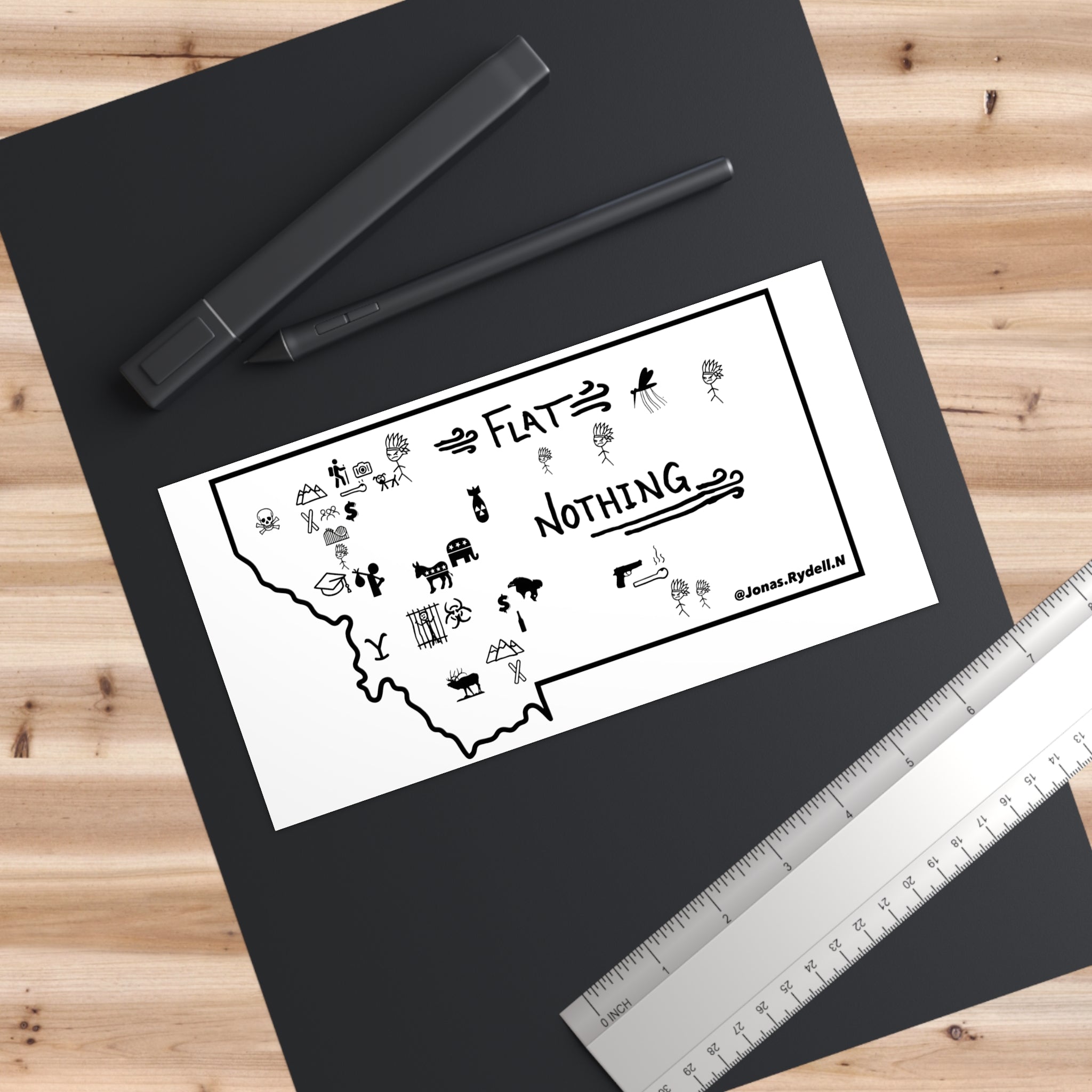Real Montana Map Sticker