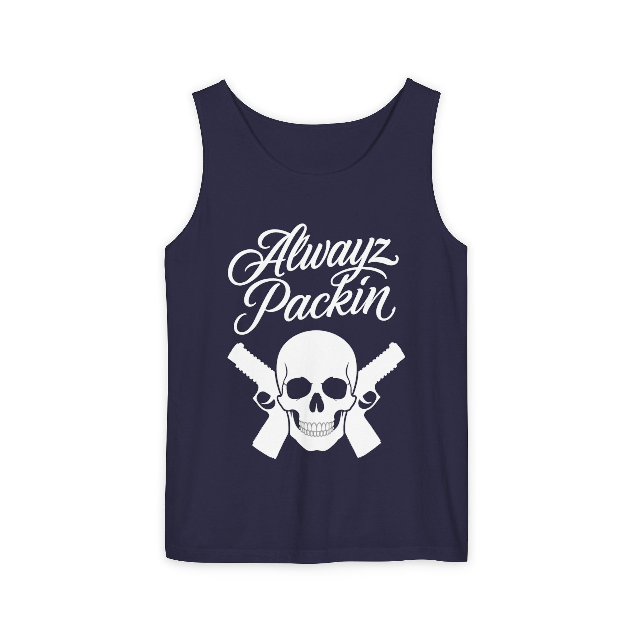 Alwayz Packin White Print Tank