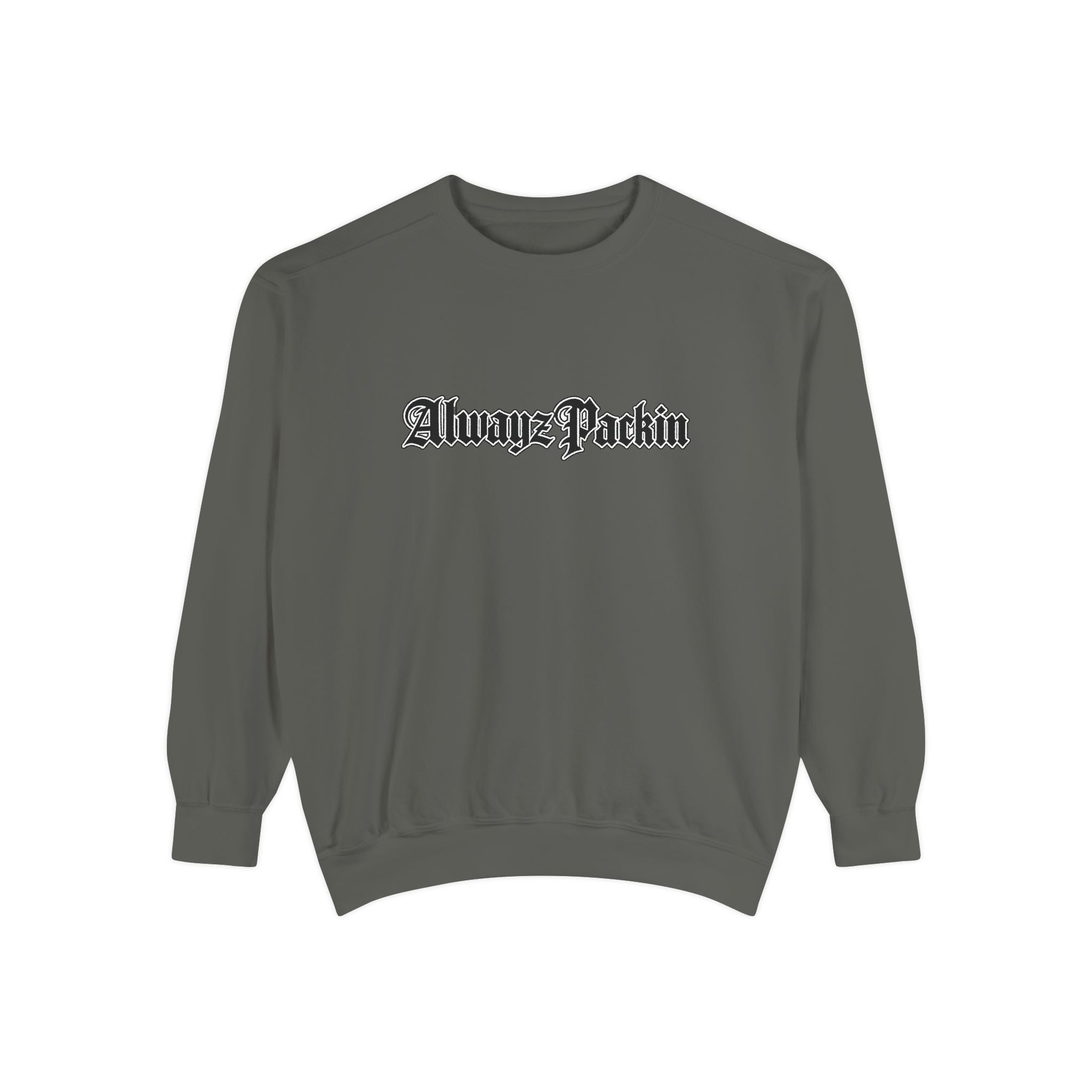 Alwayz Packin Front/ Skull and Guns with Rocker Back Sweatshirt