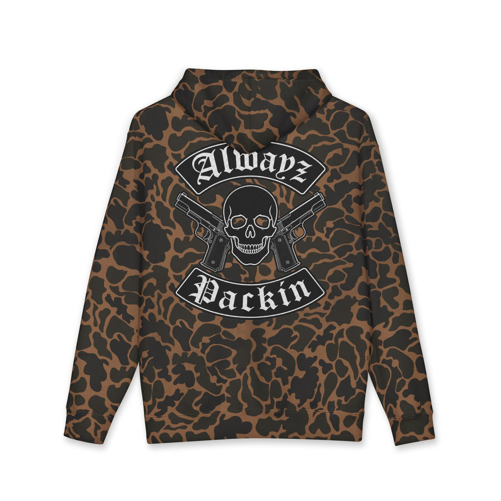 Alwayz Packin Front/ Skull and Guns Back with Rocker