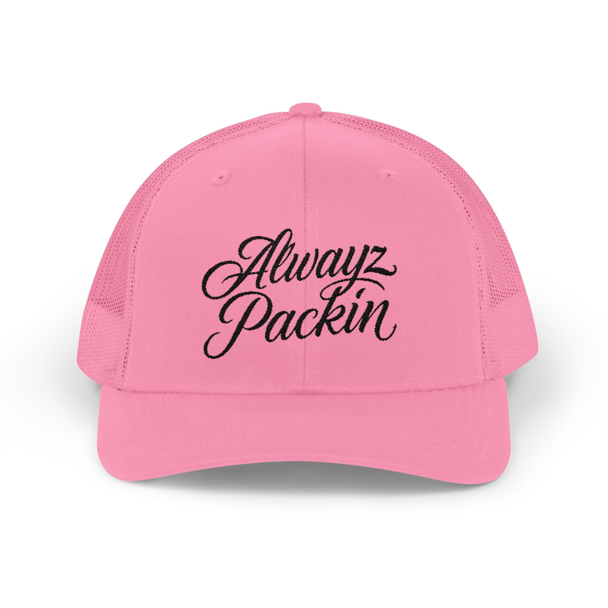 Alwayz Packin Trucker Cap — Embroidered Snapback Hat