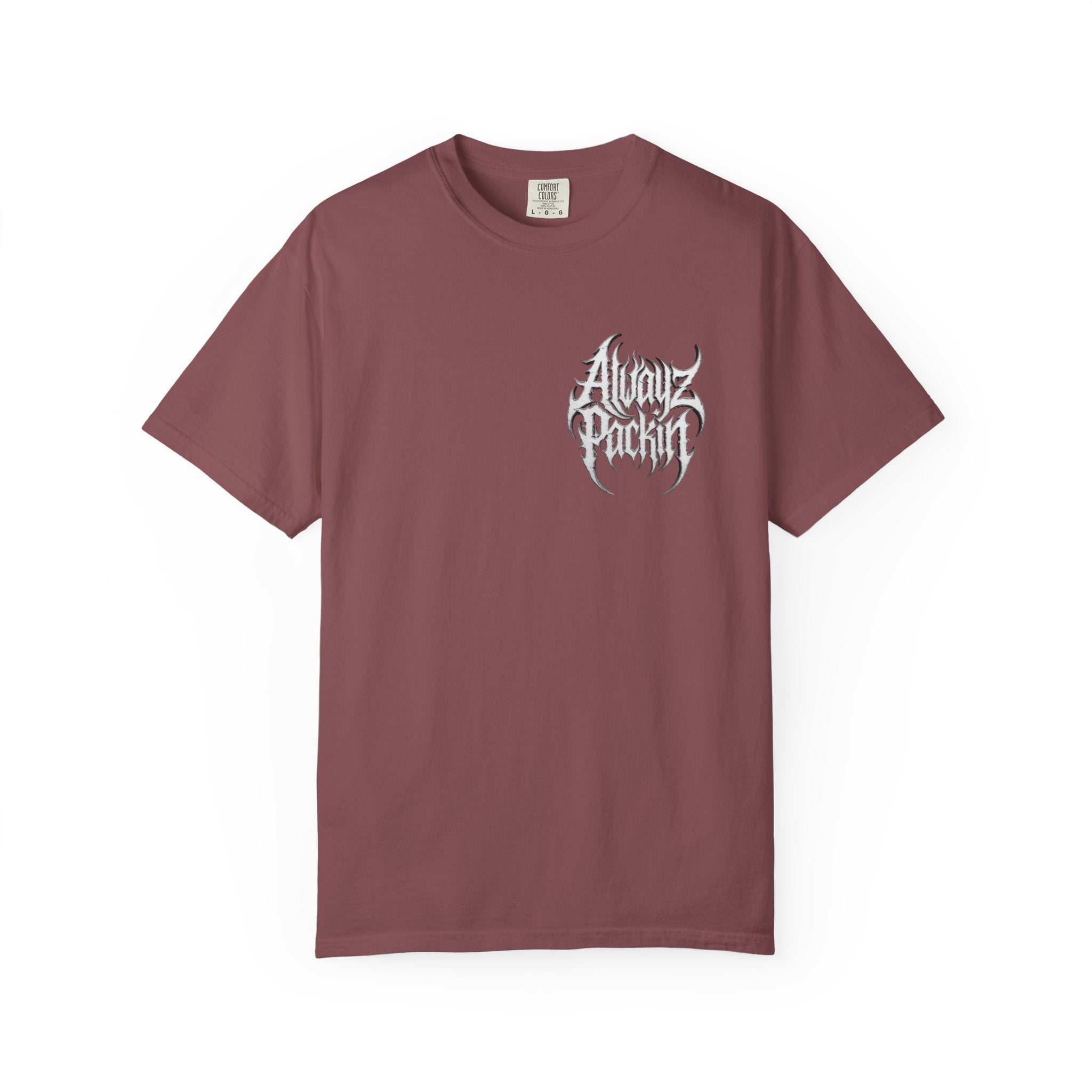 Alwayz Packin Heavy Metal Print T-Shirt