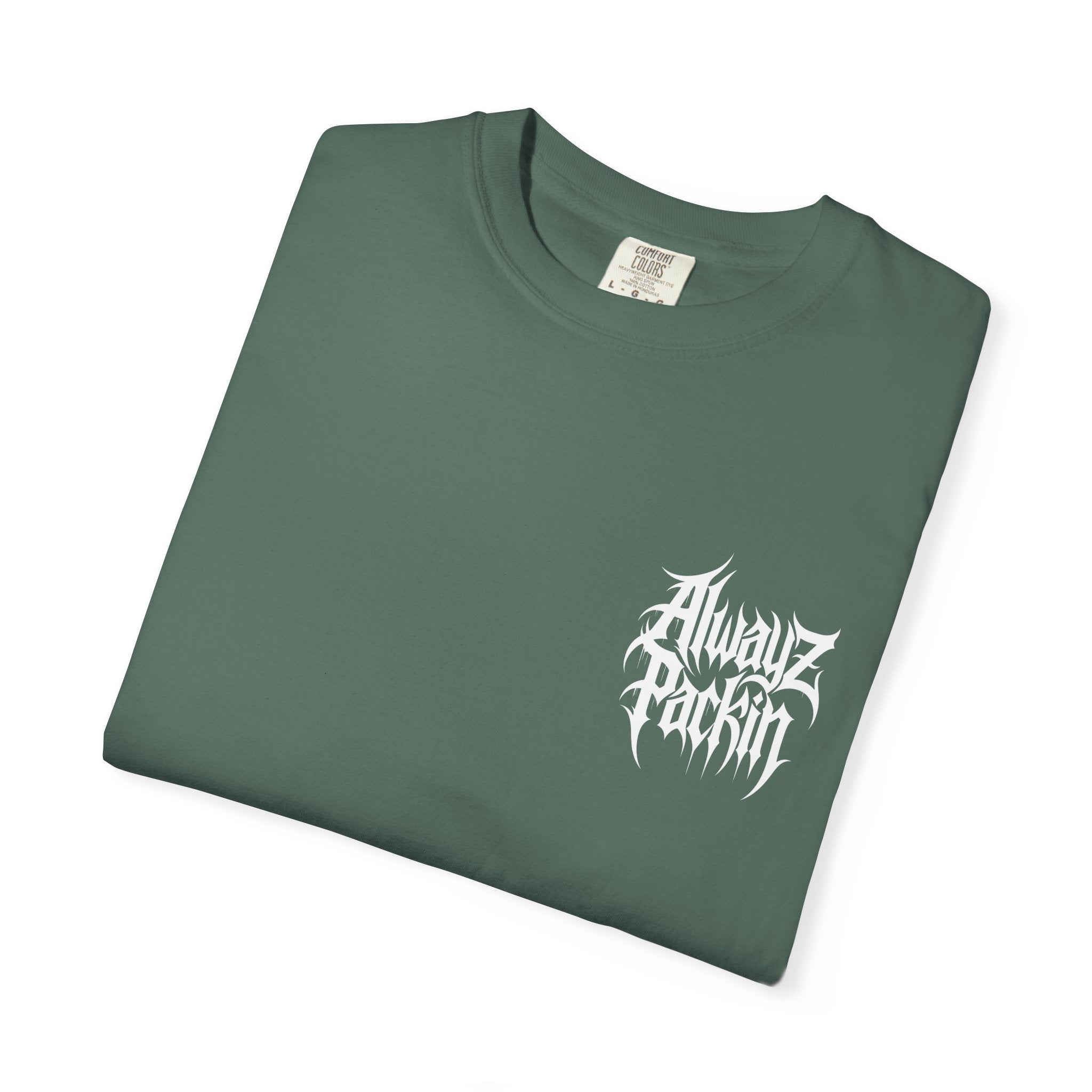 Alwayz Packin Metal Print Front/ Skull and Bones in back