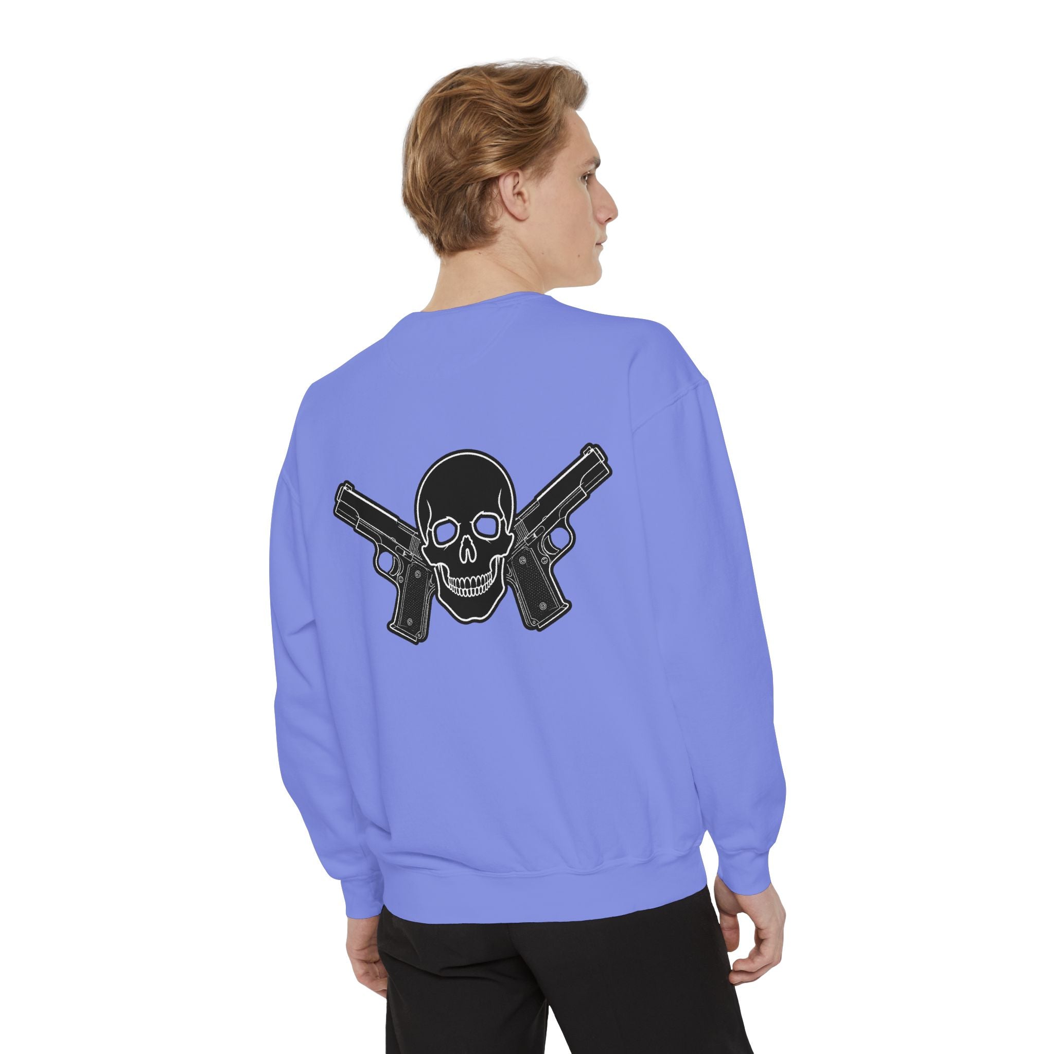 Alwayz Packin Front/ Skull and Guns Back Sweatshirt