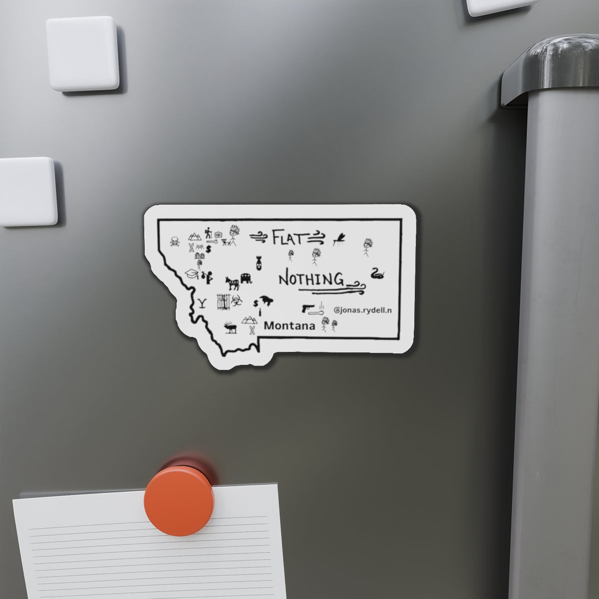 Real Montana Map Magnet various sizes