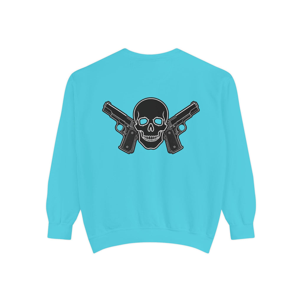 Alwayz Packin Front/ Skull and Guns Back Sweatshirt
