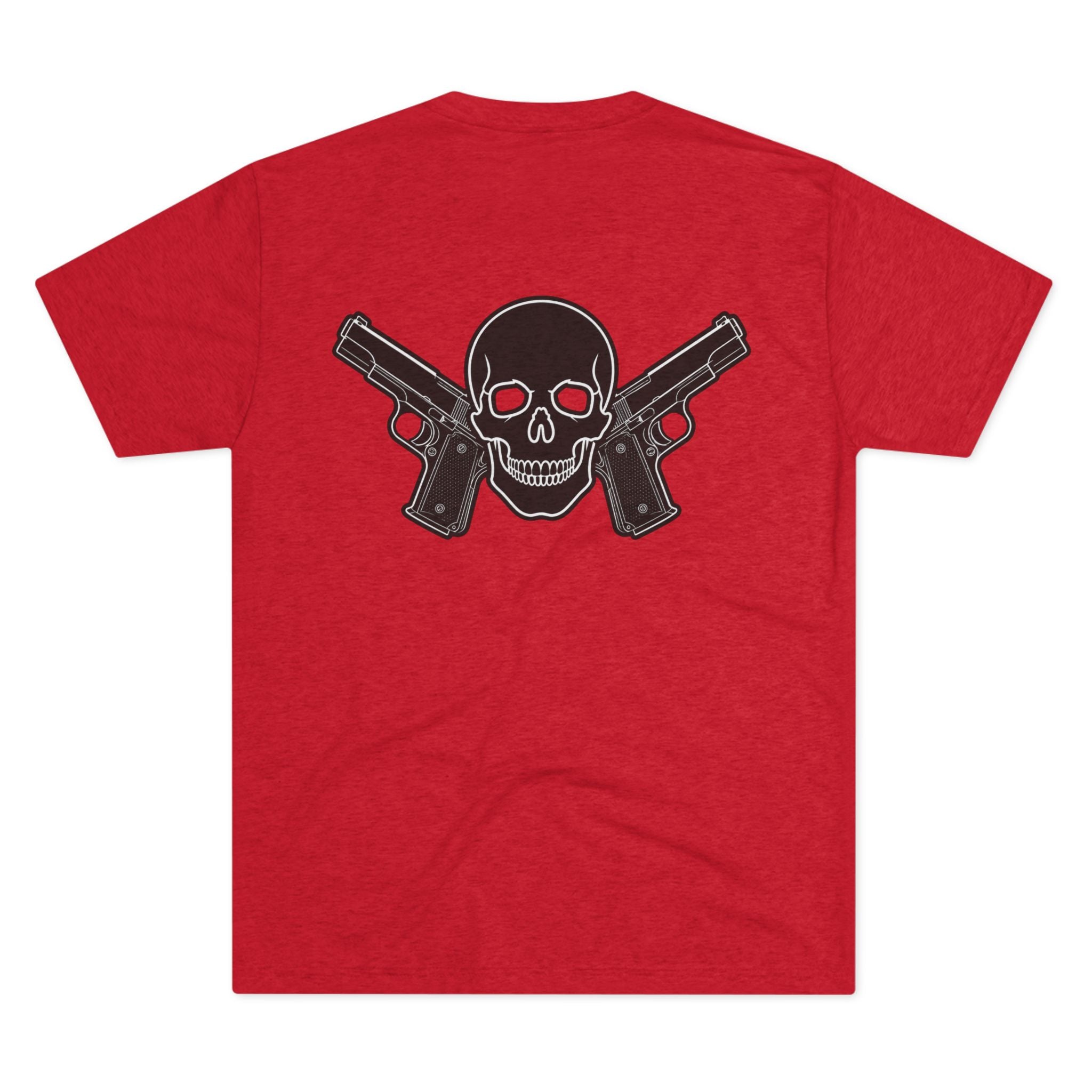 Tri- Blend Always Packin front Skull and Cross Bones back