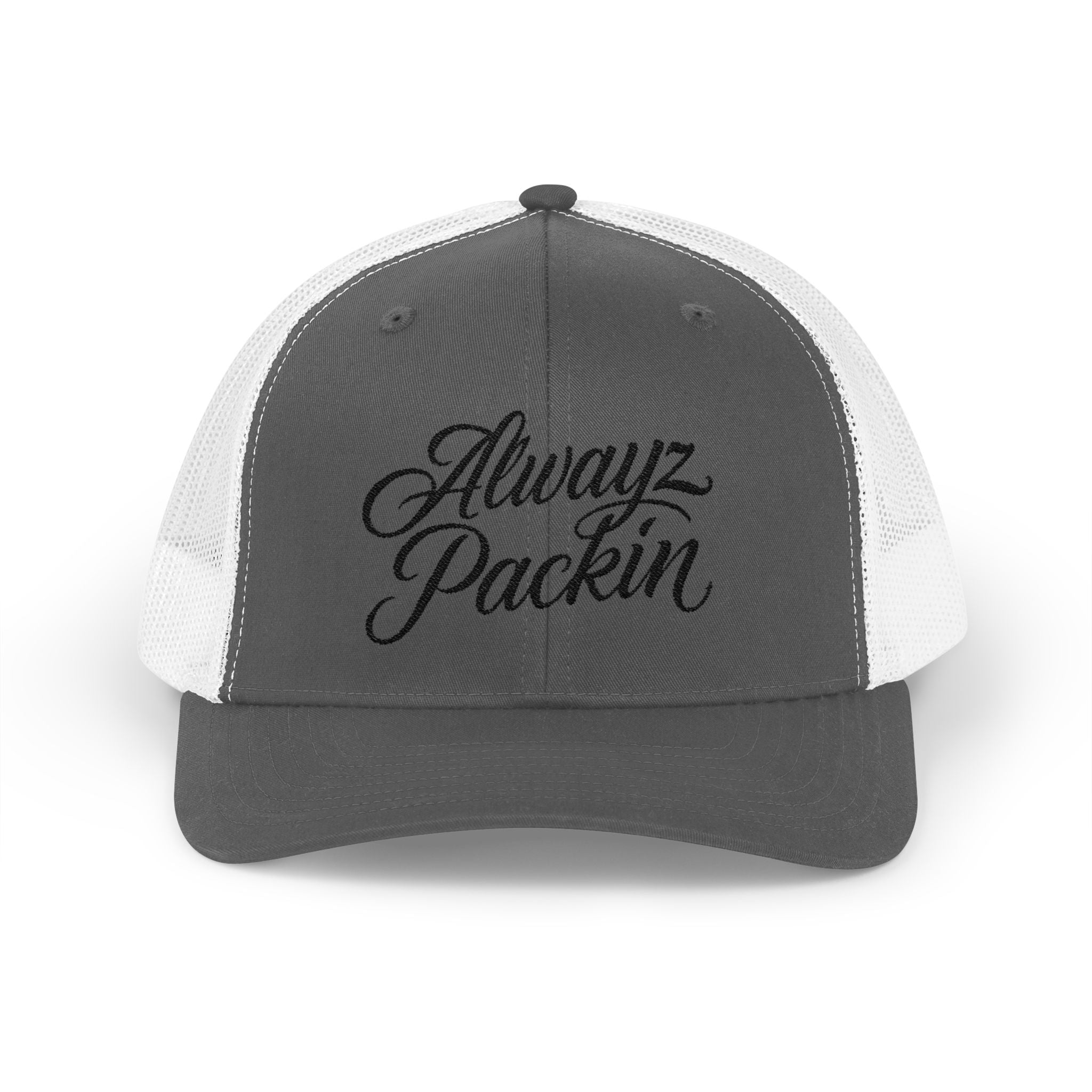 Alwayz Packin Trucker Cap — Embroidered Snapback Hat
