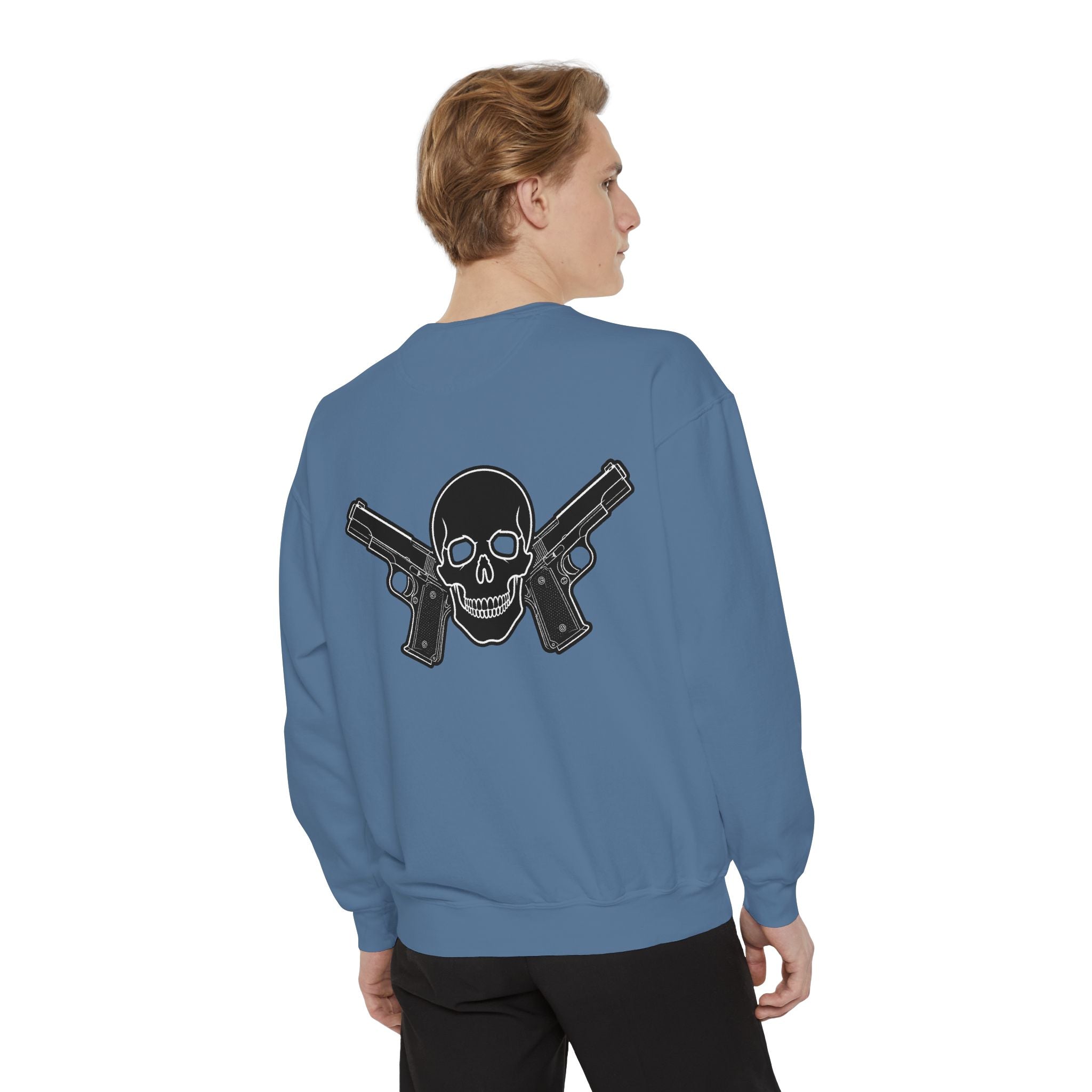 Alwayz Packin Front/ Skull and Guns Back Sweatshirt