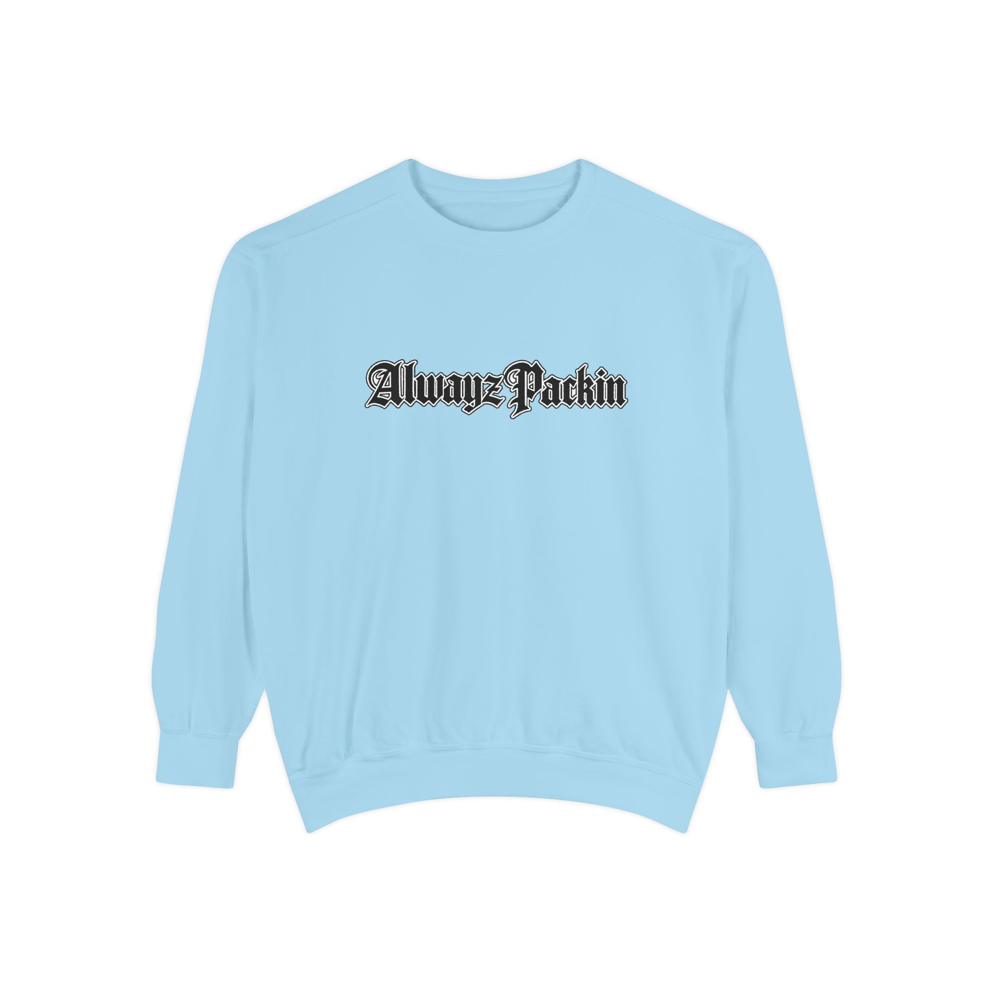 Alwayz Packin Front/ Skull and Guns with Rocker Back Sweatshirt