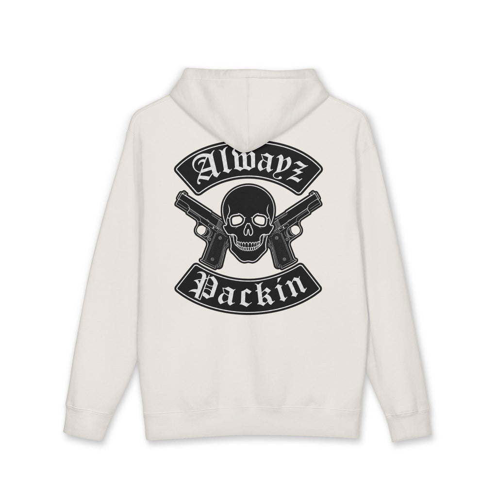 Alwayz Packin Front/ Skull and Guns Back with Rocker
