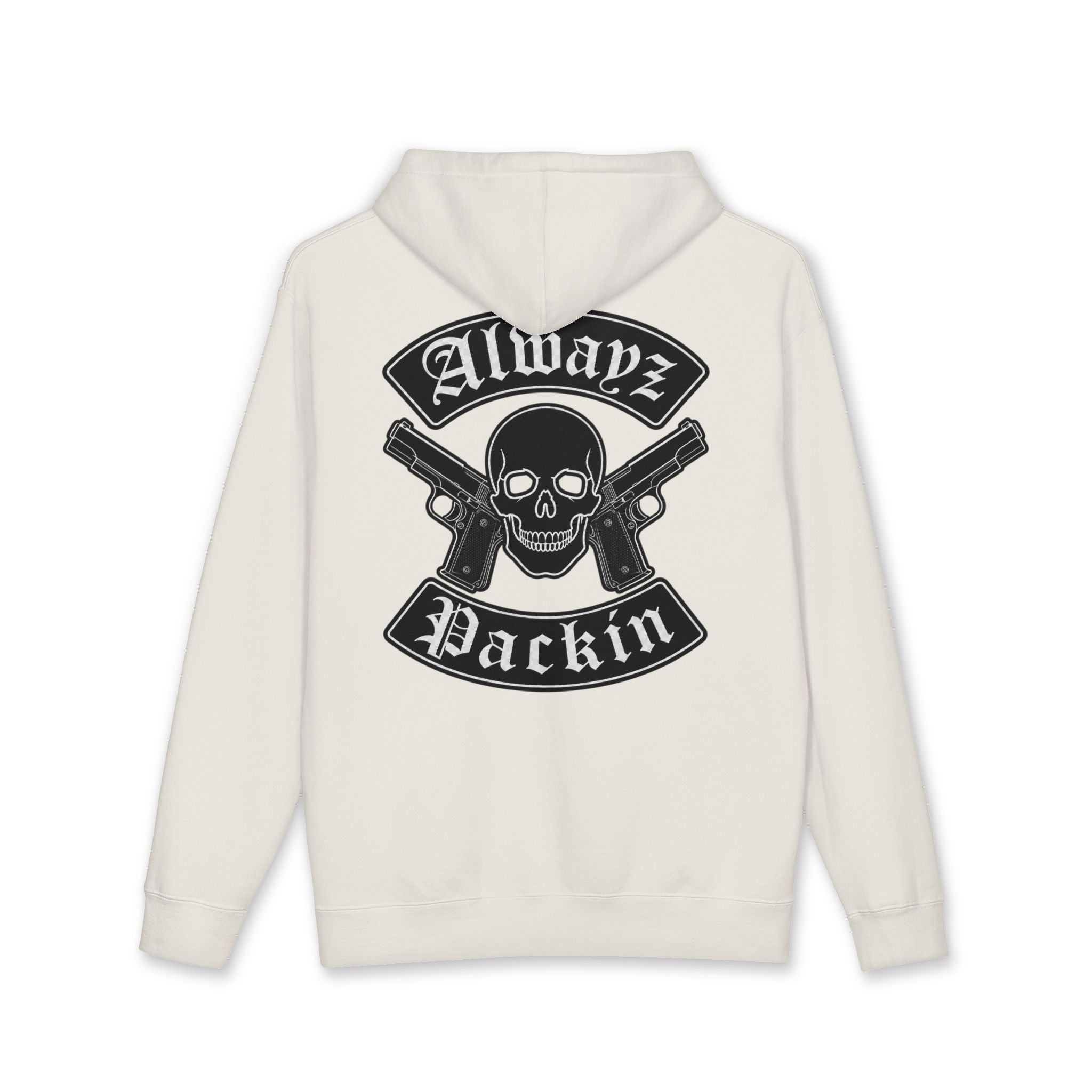 Alwayz Packin Front/ Skull and Guns Back with Rocker