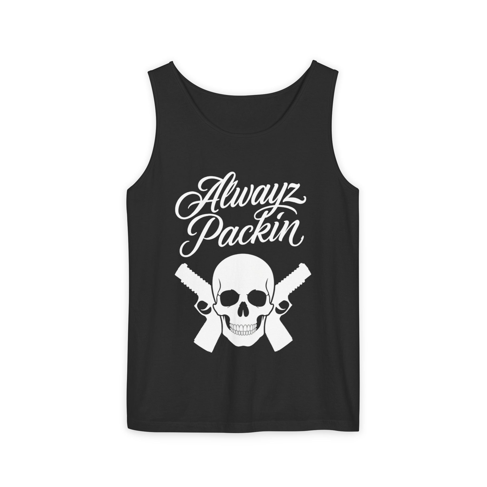 Alwayz Packin White Print Tank