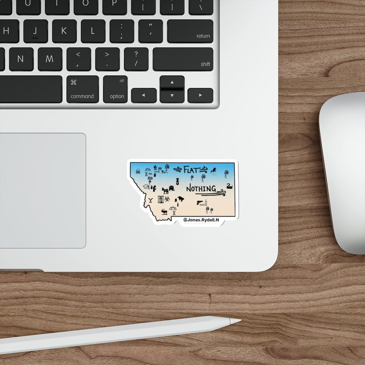 Real Montana Map Sticker