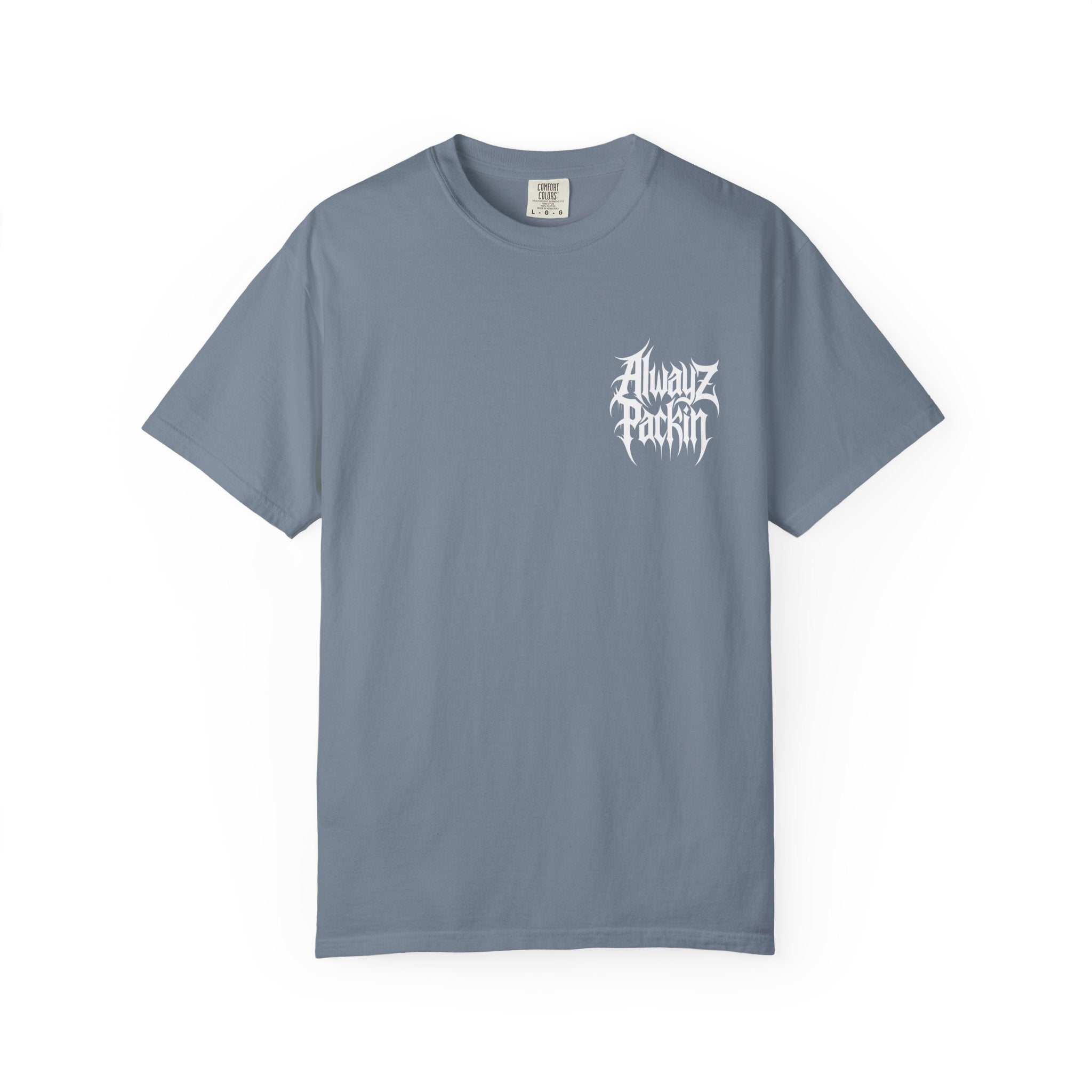Alwayz Packin Metal Print Front/ Skull and Bones in back