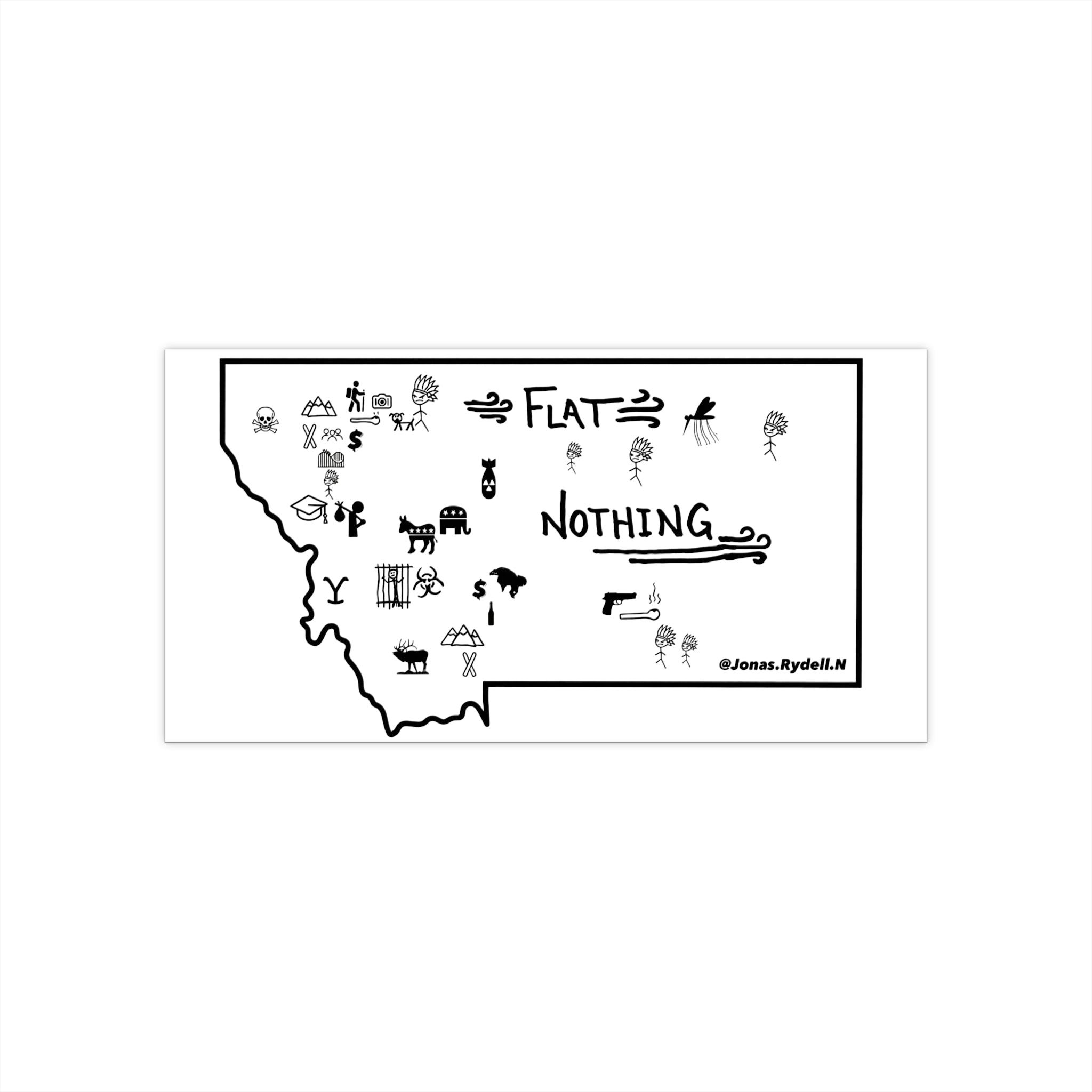Real Montana Map Sticker
