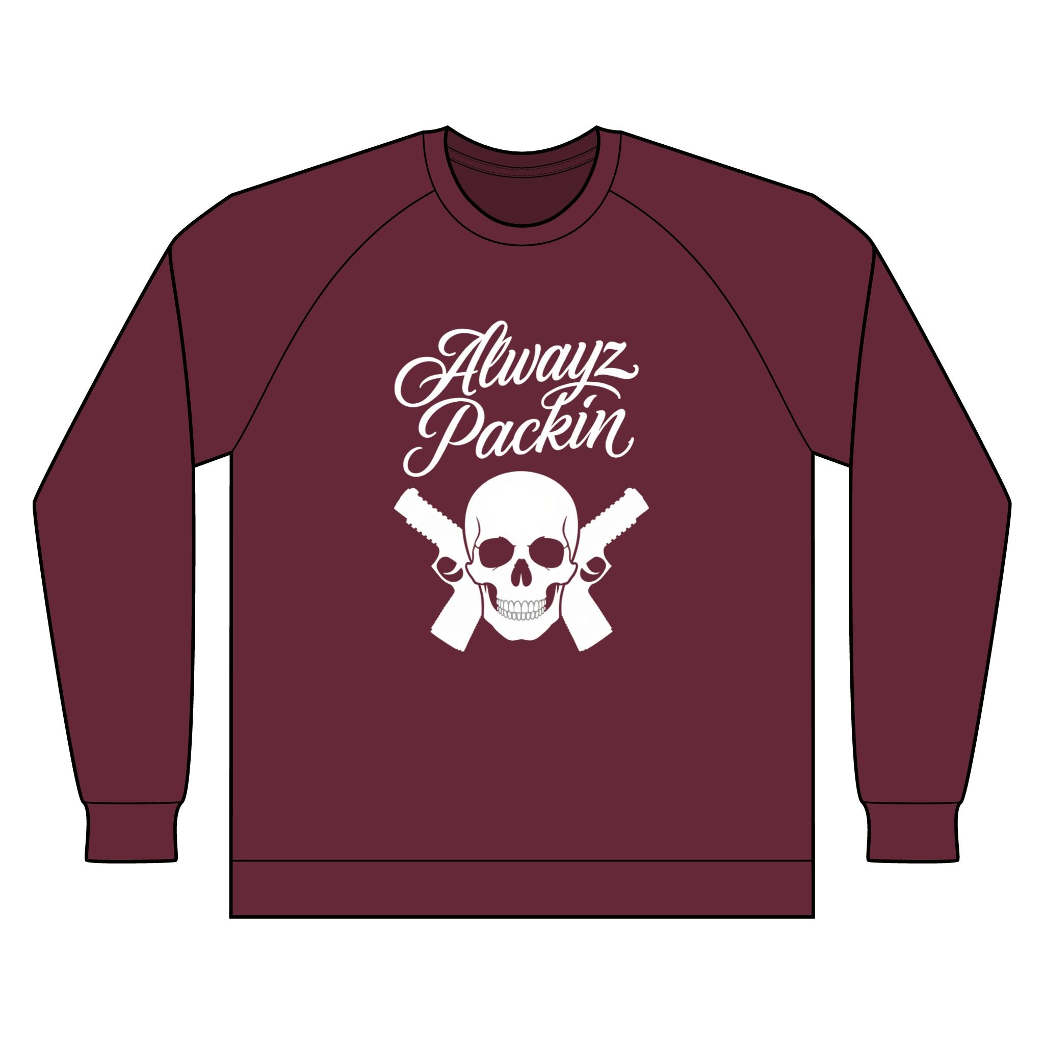 Alwayz Packin Unisex Special Blend Raglan Crewneck Sweatshirt