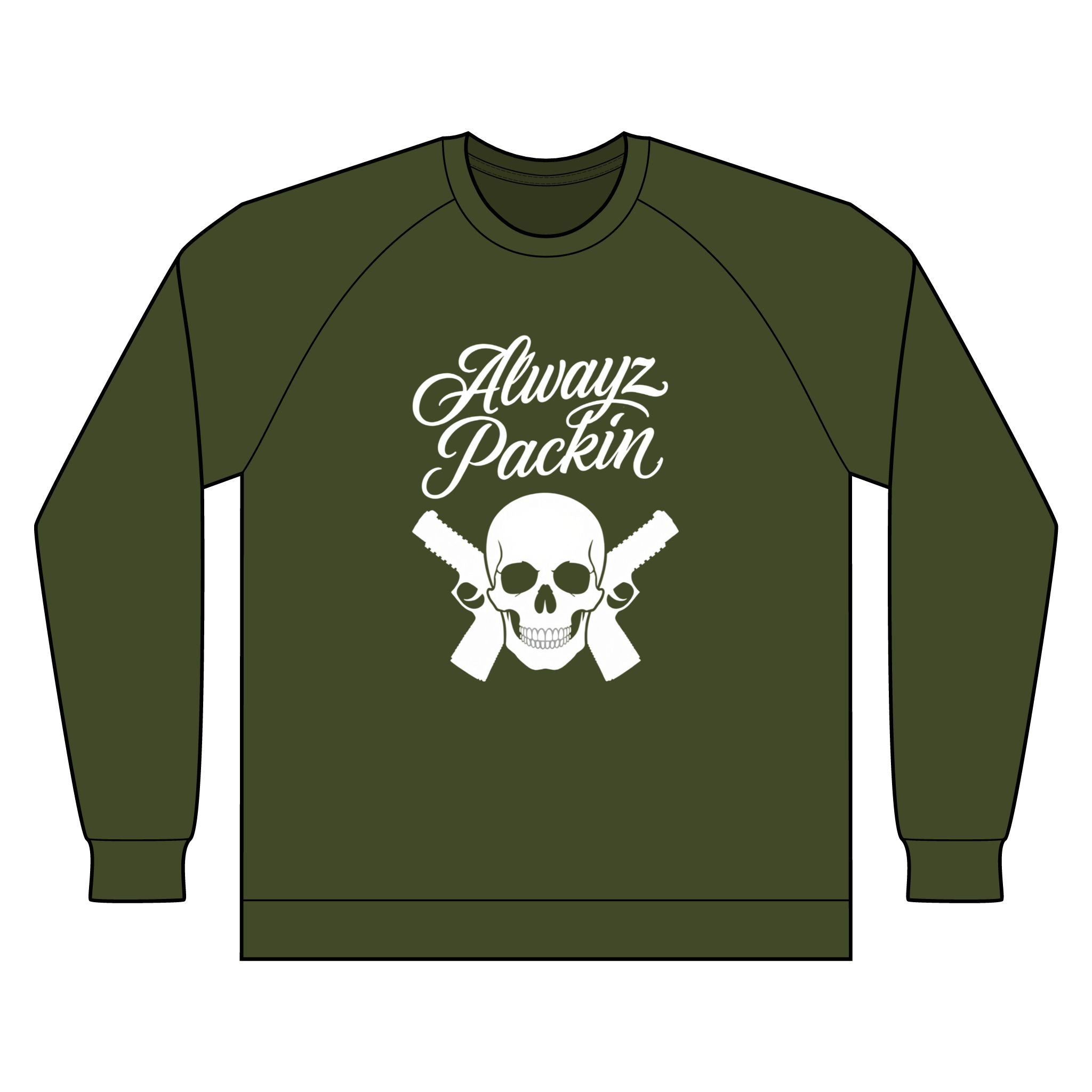 Alwayz Packin Unisex Special Blend Raglan Crewneck Sweatshirt