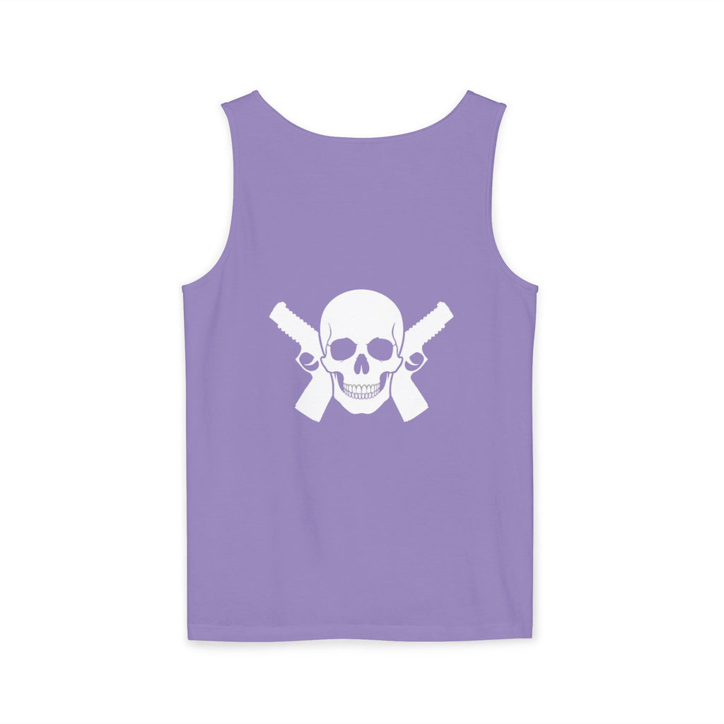 Alwayz Packin Heavy Metal Front Skull Guns back Tank