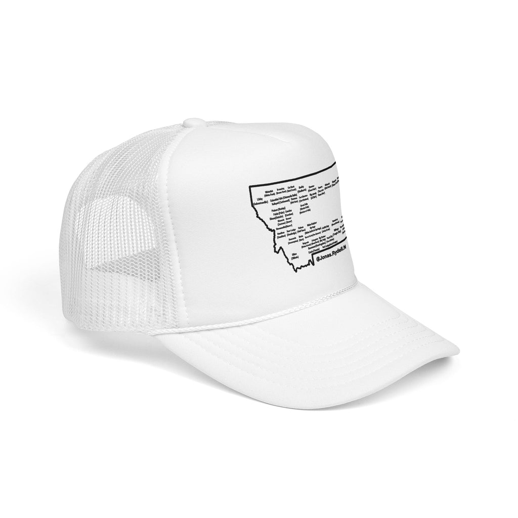 Montana Map Trucker Hat — Vintage Road Map Design