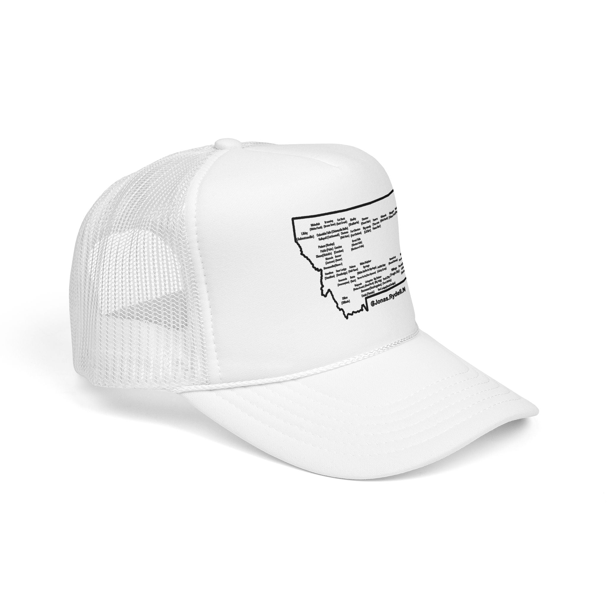 Montana Map Trucker Hat — Vintage Road Map Design