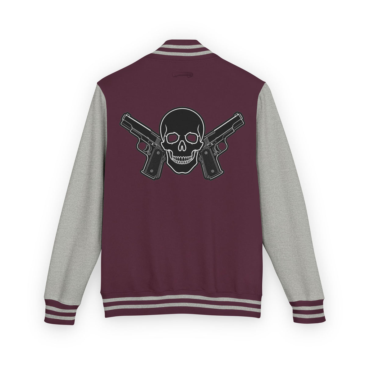 Alwayz packin front/ Alwayz Packin Skull and guns back Unisex Heavyweight Letterman Jacket