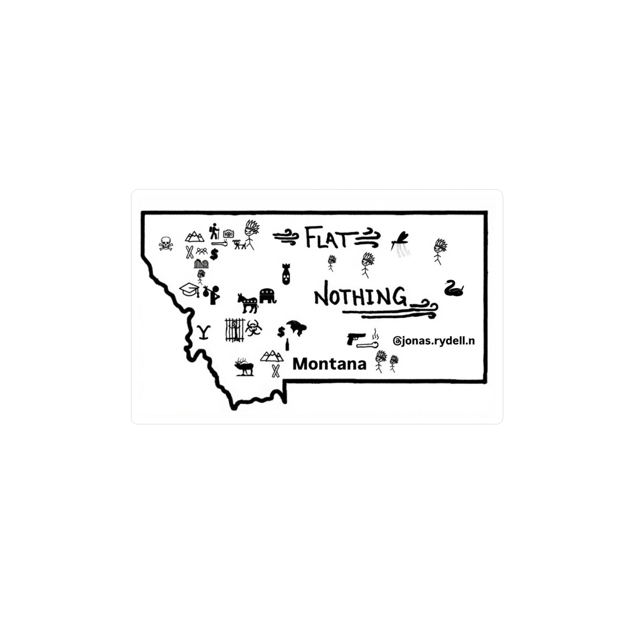 Real Montana Map Sticker Various sizes