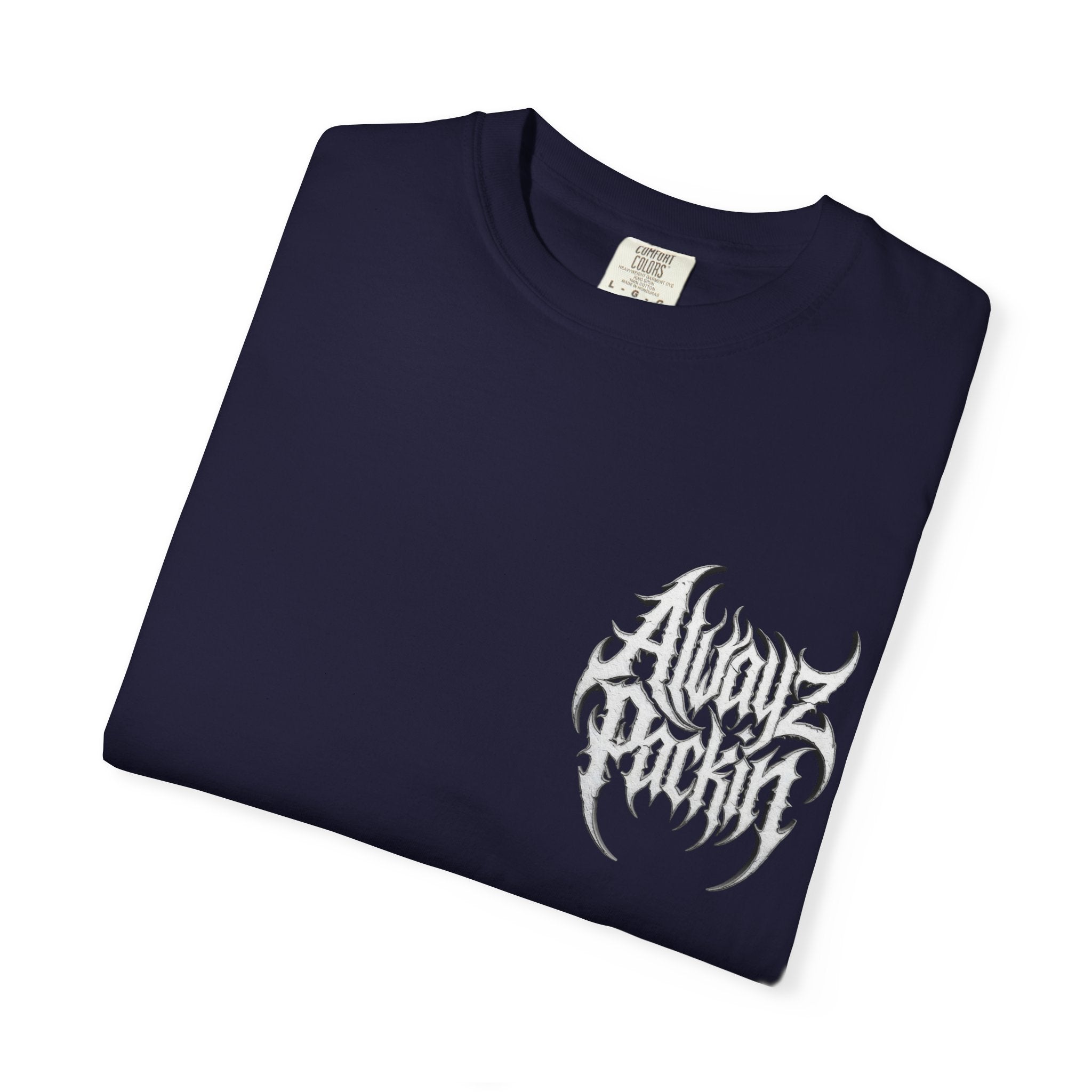 Alwayz Packin Metal Print Front/ Skull and Bones in back
