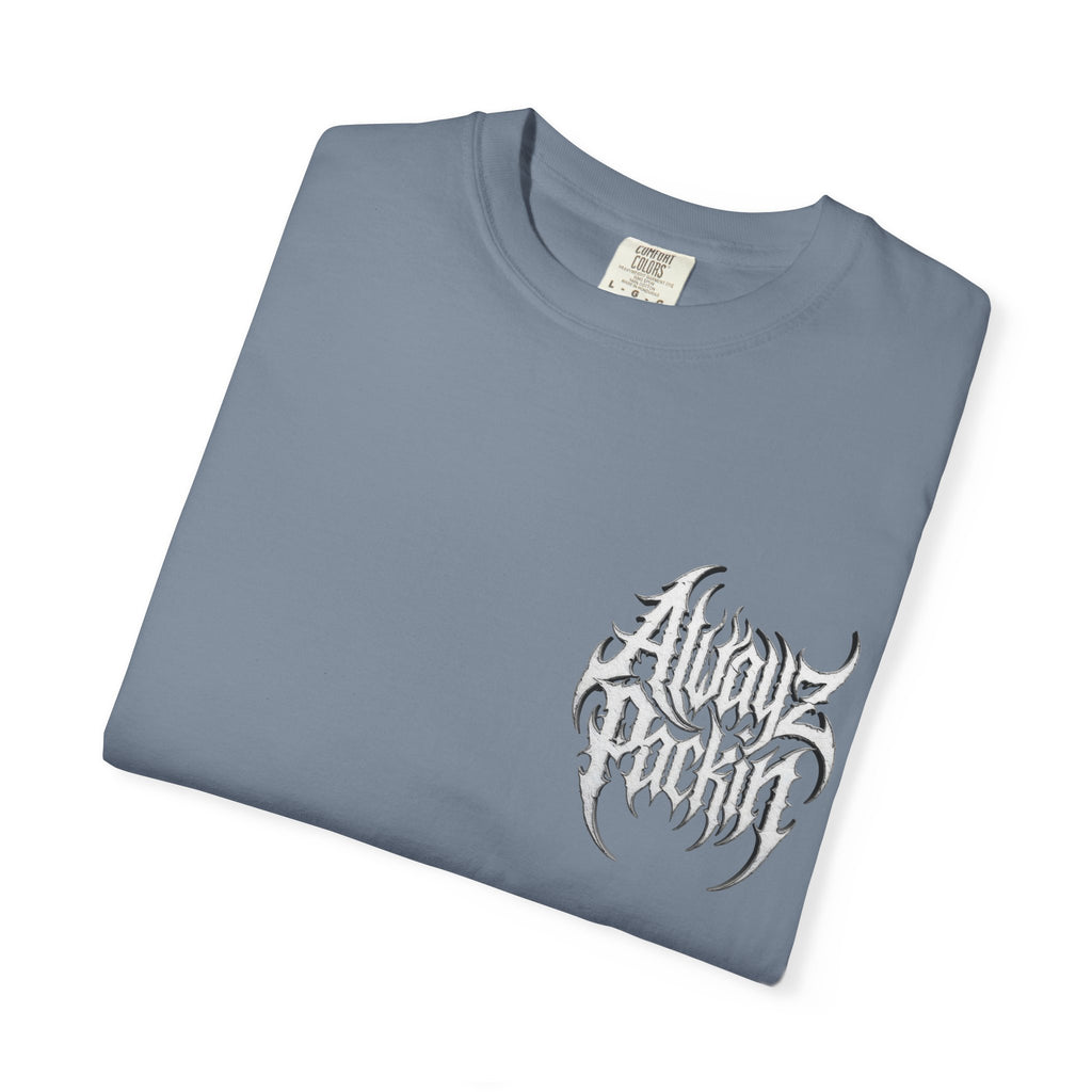 Alwayz Packin Metal Print Front/ Skull and Bones in back