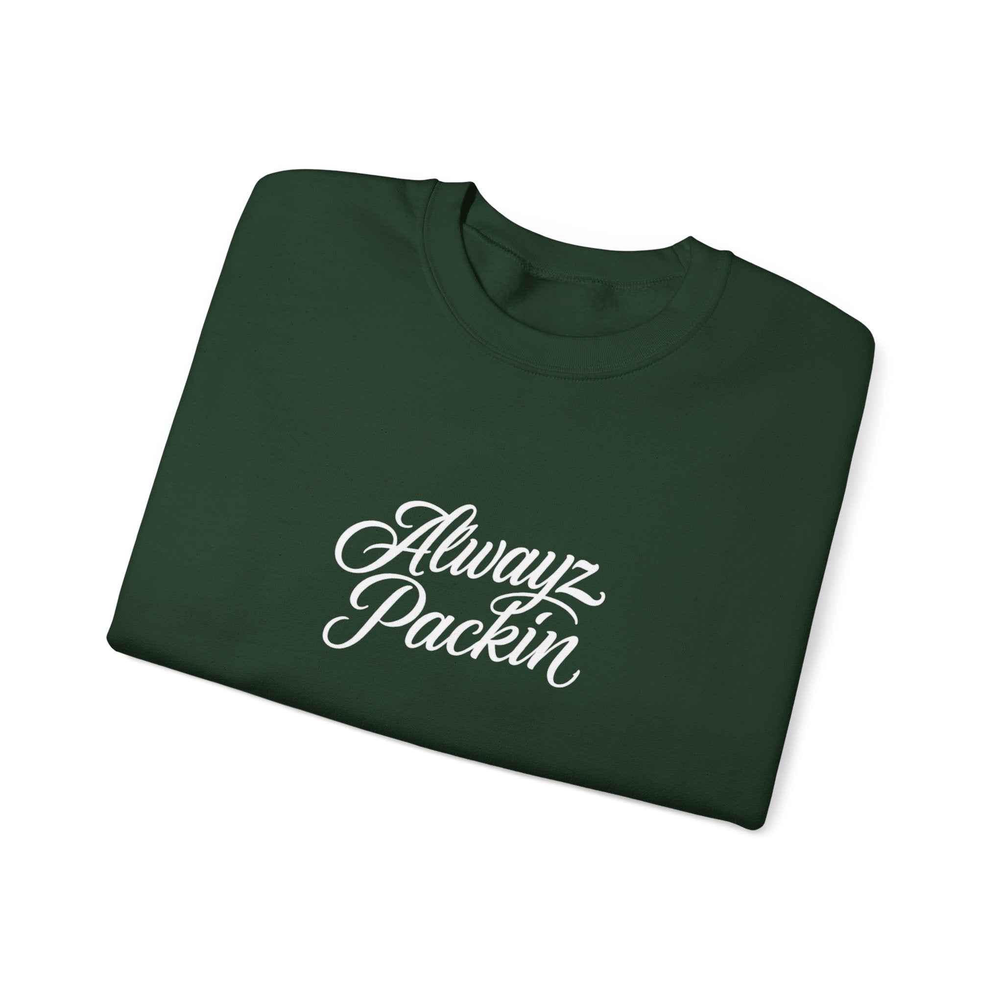 "Alwayz Packin" Front with Skull & Crossed Pistols Back