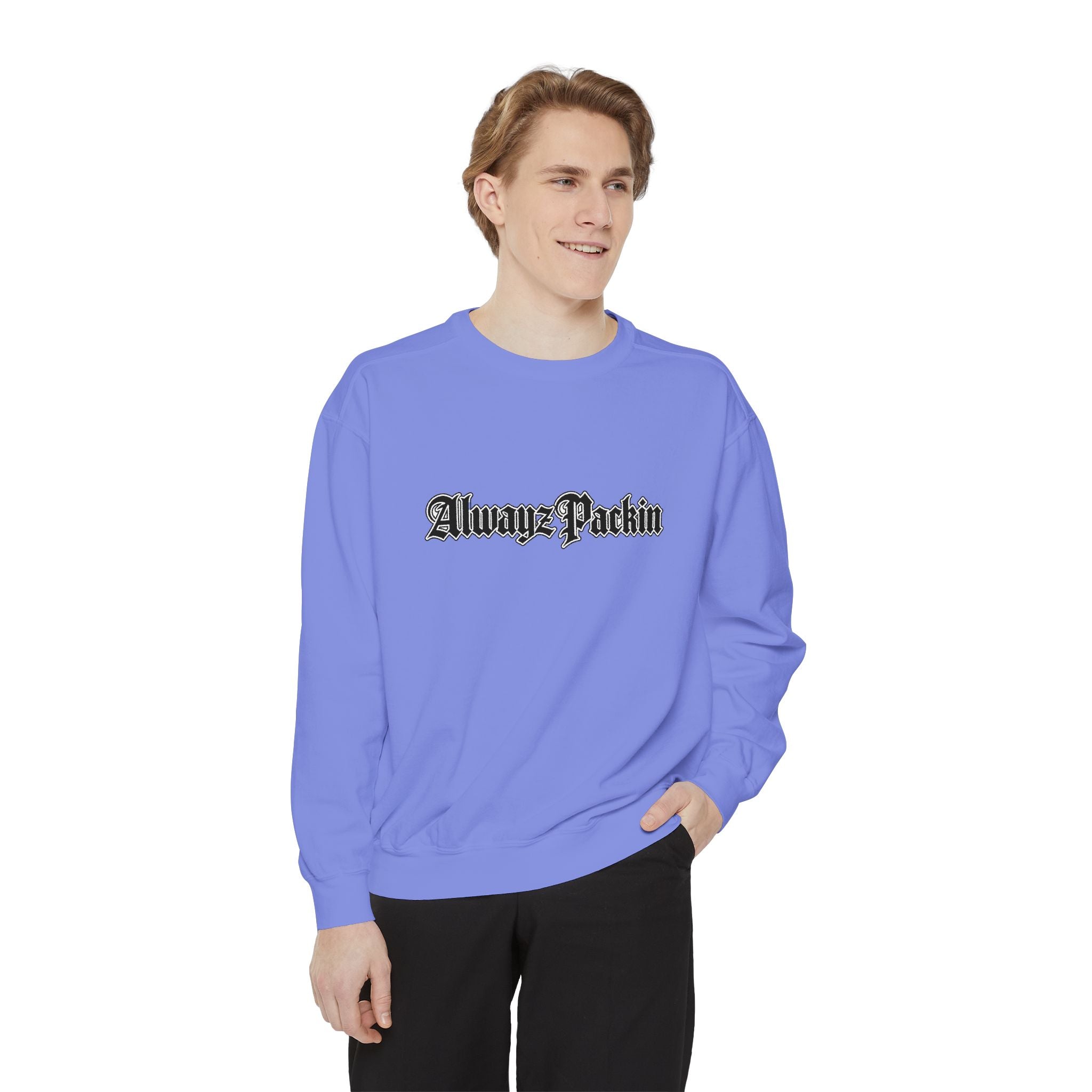 Alwayz Packin Front/ Skull and Guns with Rocker Back Sweatshirt