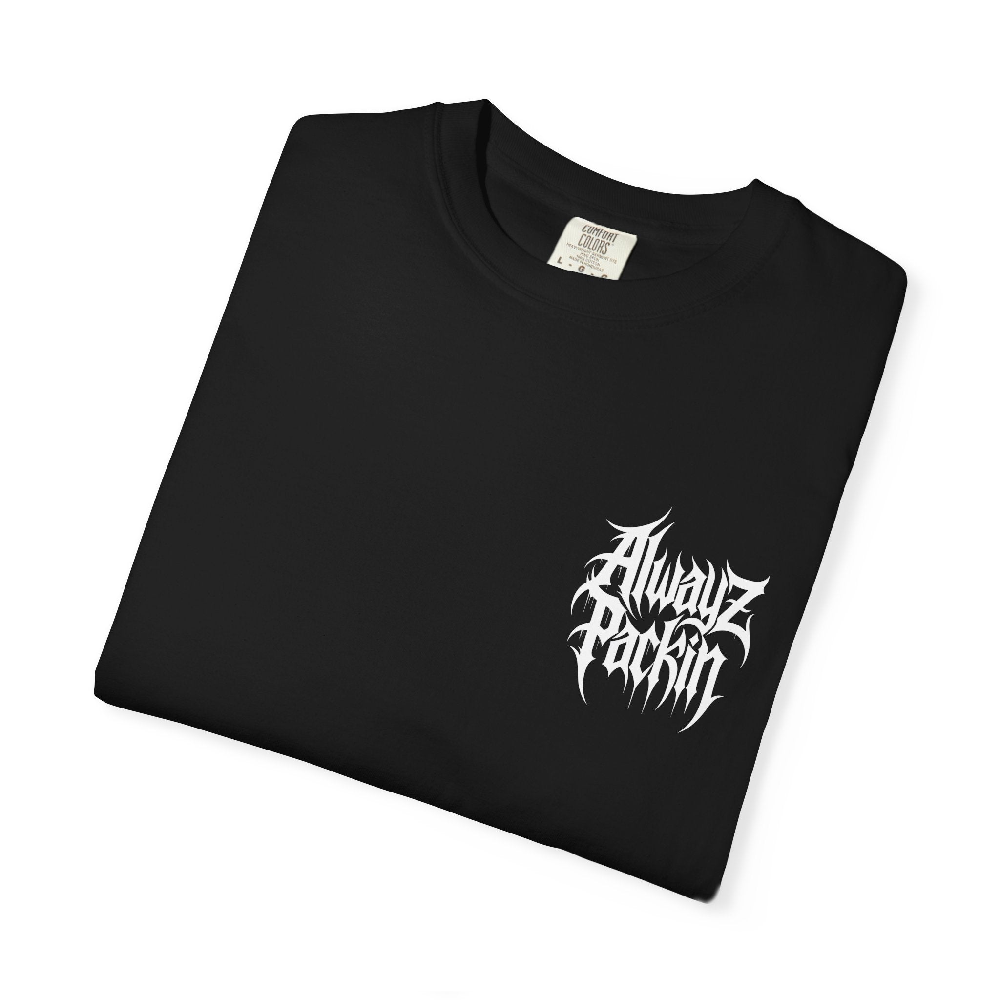 Alwayz Packin Metal Print Front/ Skull and Bones in back