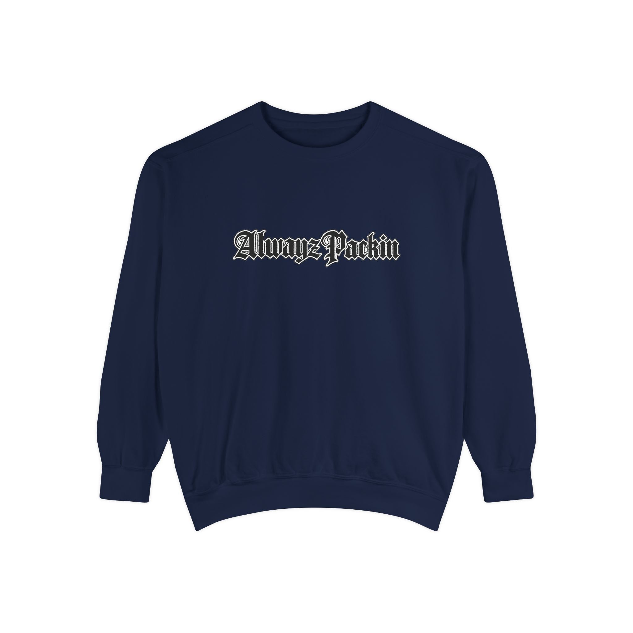 Alwayz Packin Front/ Skull and Guns with Rocker Back Sweatshirt