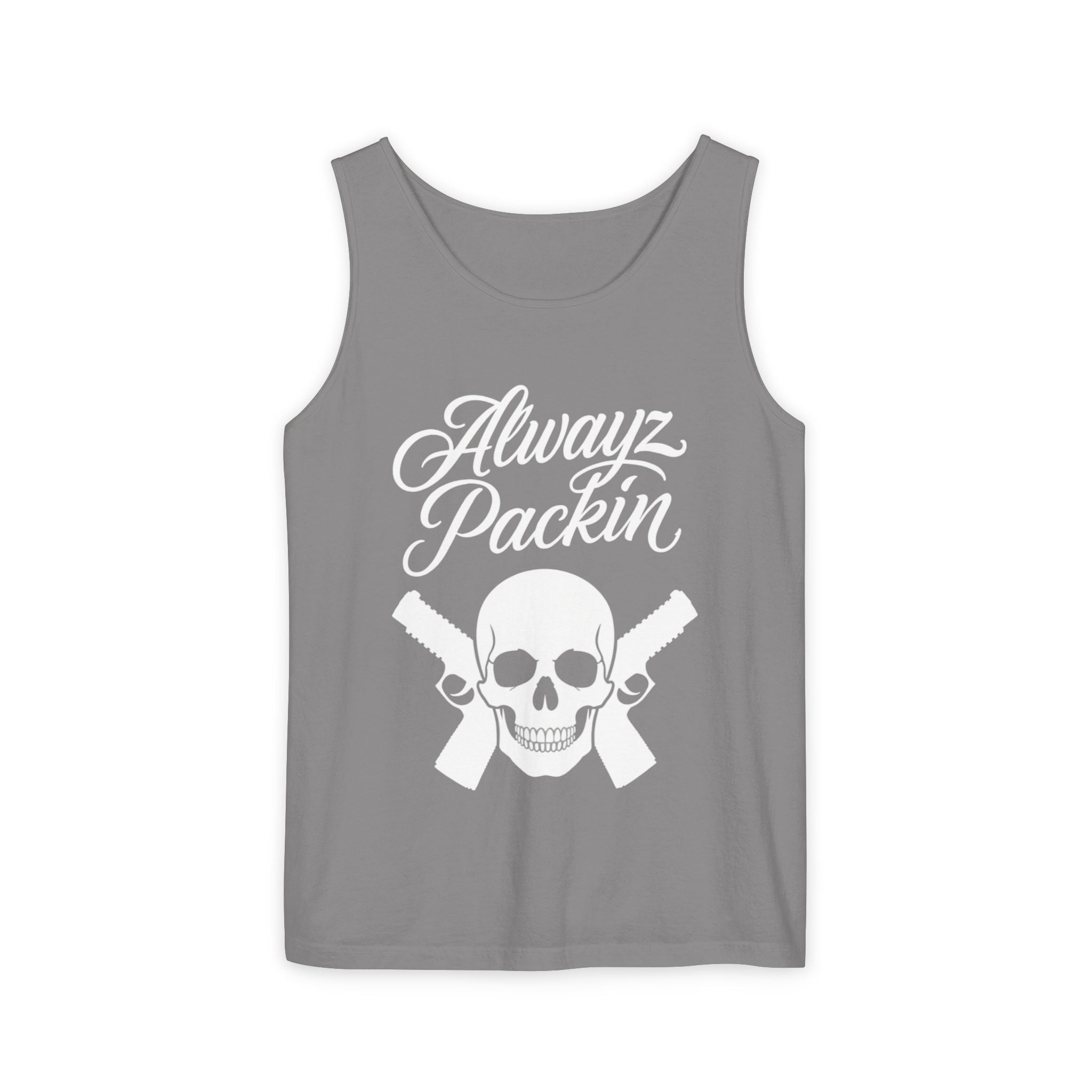 Alwayz Packin White Print Tank