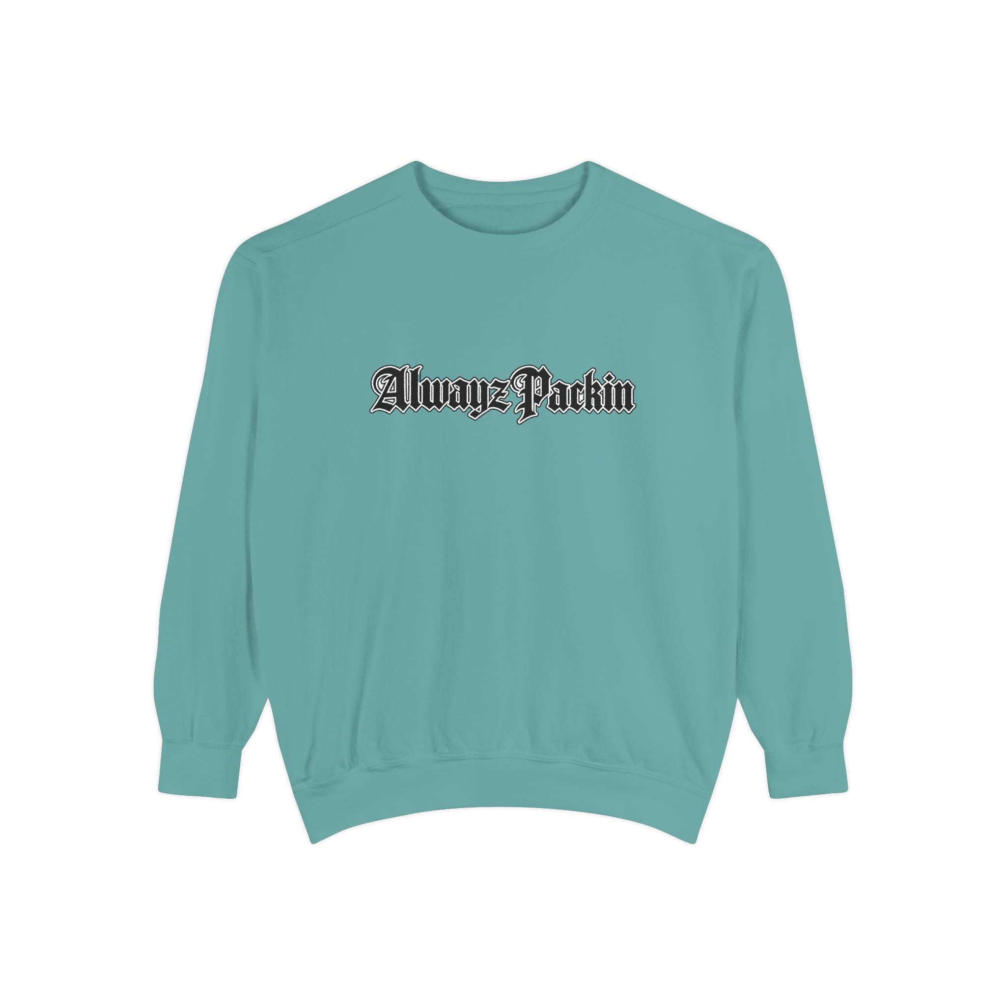 Alwayz Packin Front/ Skull and Guns with Rocker Back Sweatshirt