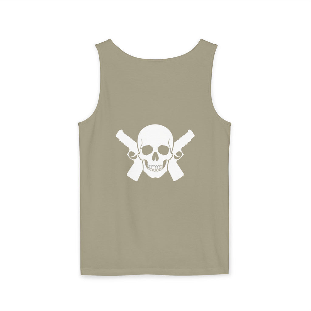 Alwayz Packin Heavy Metal Front Skull Guns back Tank